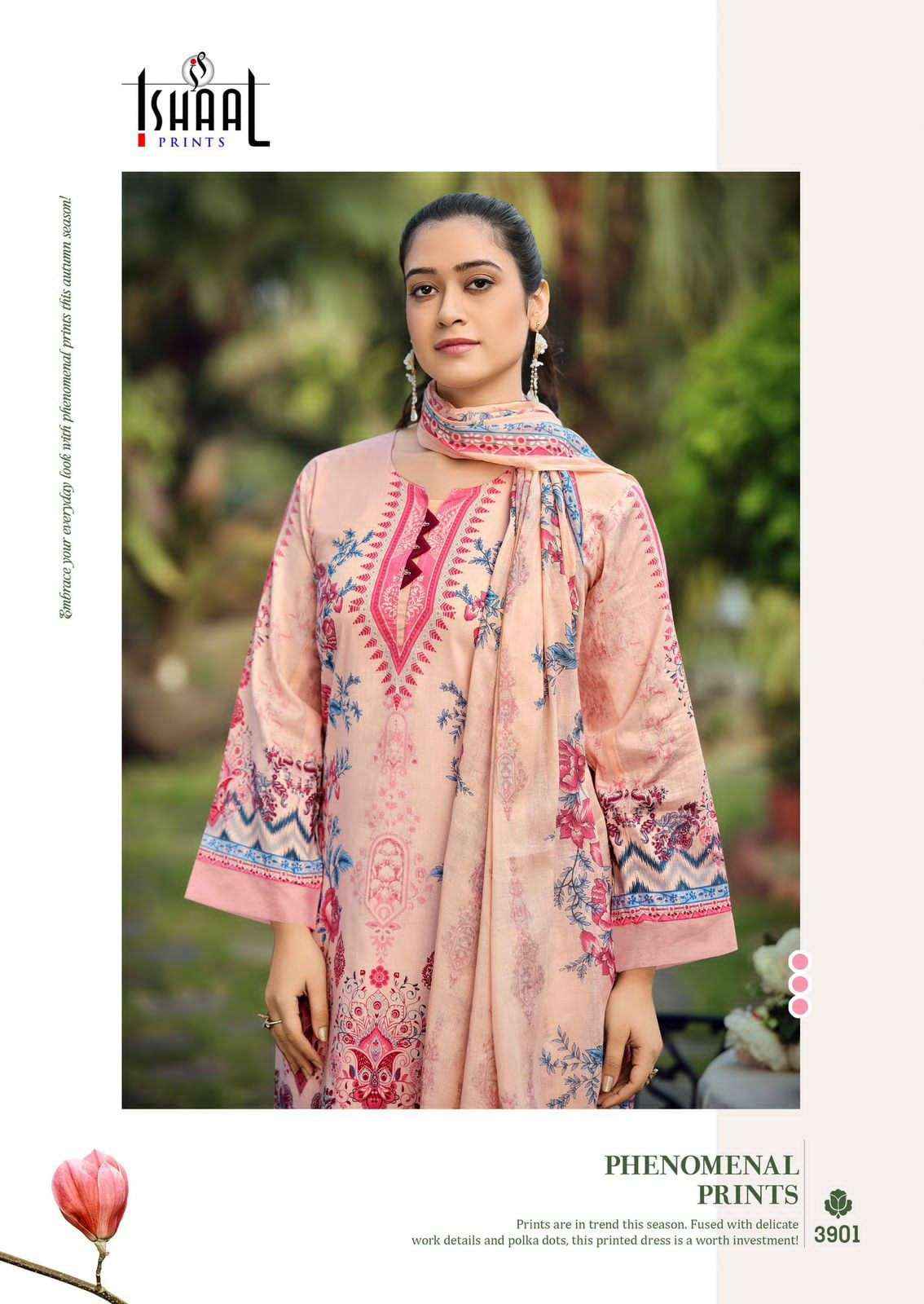 Ishaal Prints Gulmohar Vol 39 Printed Pure Lawn Salwar Kameez Wholesale Rate ( 10 Pcs Catalog )