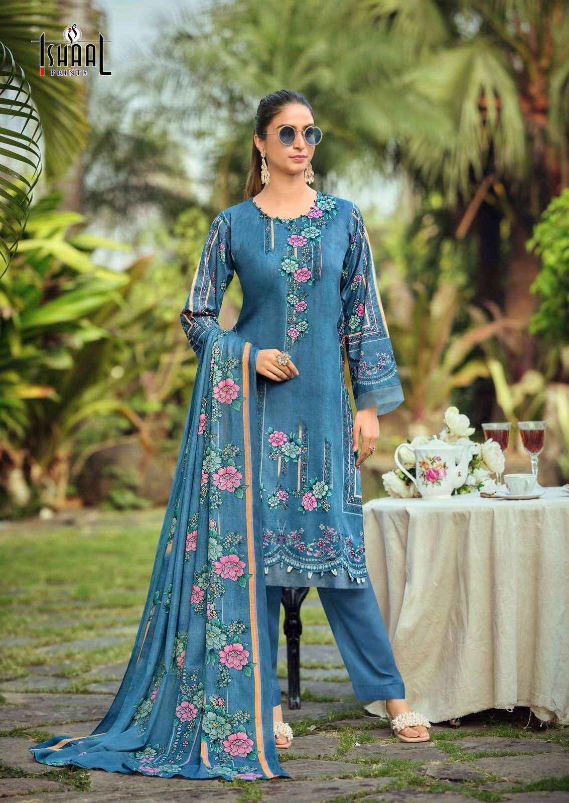 Ishaal Prints Gulmohar Vol 39 Printed Pure Lawn Salwar Kameez Wholesale Rate ( 10 Pcs Catalog )
