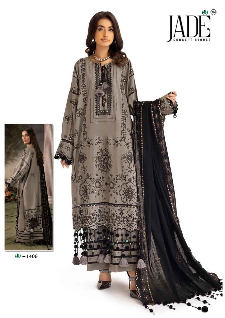 Jade Crimson Vol 14 Lawn Cotton Salwar Kameez Wholesale Rate ( 6 Pcs Catalog )