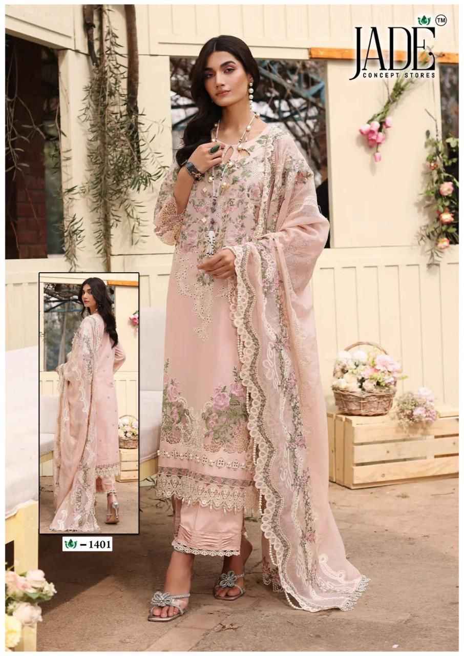 Jade Crimson Vol 14 Lawn Cotton Salwar Kameez Wholesale Rate ( 6 Pcs Catalog )
