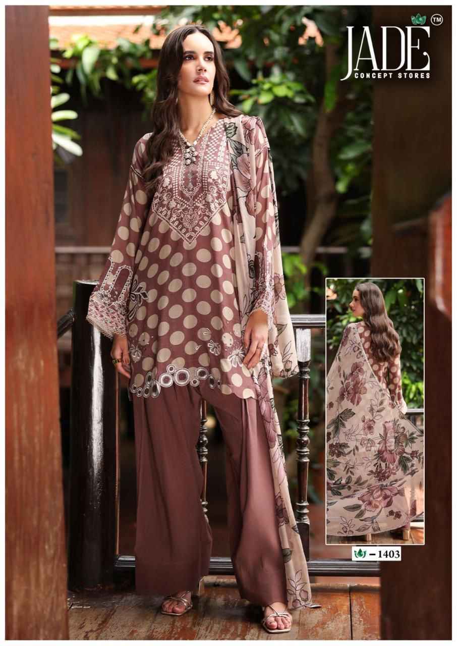 Jade Crimson Vol 14 Lawn Cotton Salwar Kameez Wholesale Rate ( 6 Pcs Catalog )