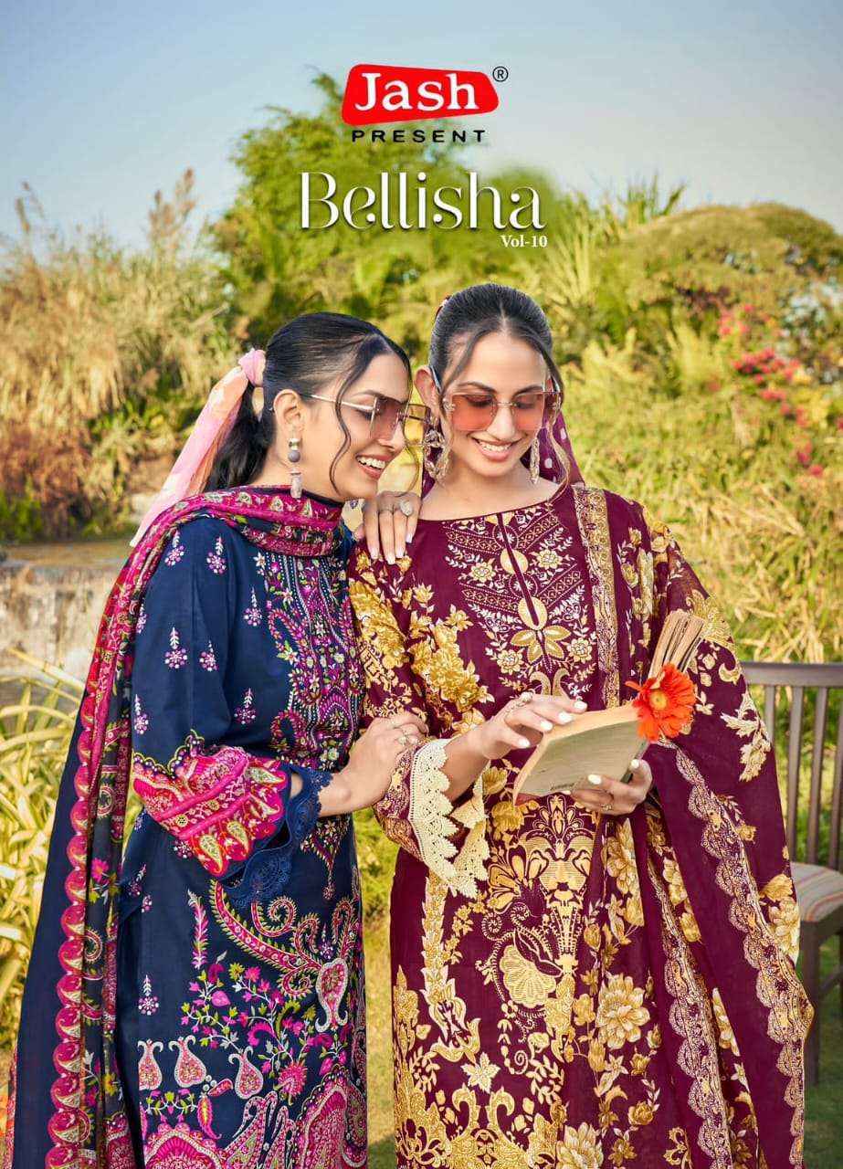 Jash Bellisha Vol 10 Cotton Dress Material Wholesale Catalog Price ( 10 pcs Catalogue )