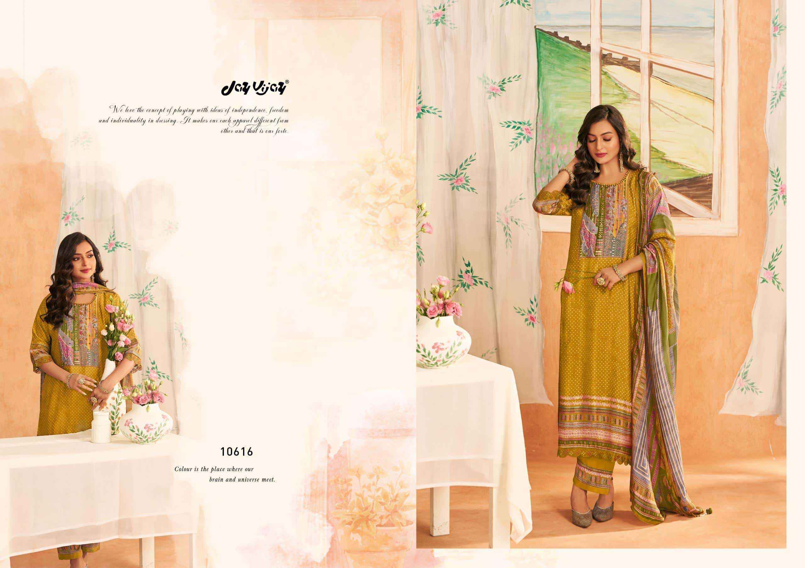 Jay Vijay Sapno Ki Khidki Premium Design Bemberg Silk Salwar Suit Wholesale Rate ( 6 Pcs Catalog )