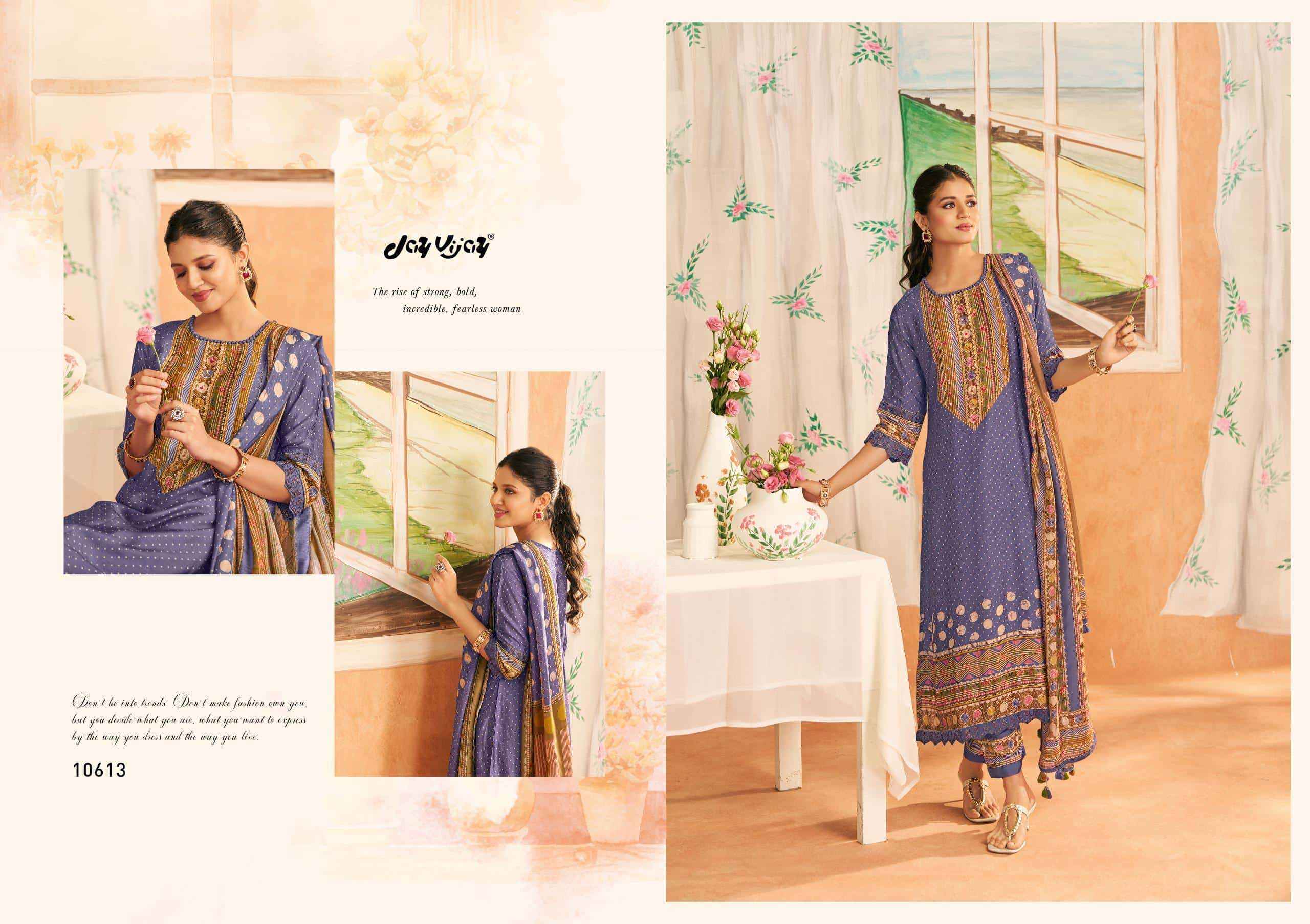 Jay Vijay Sapno Ki Khidki Premium Design Bemberg Silk Salwar Suit Wholesale Rate ( 6 Pcs Catalog )