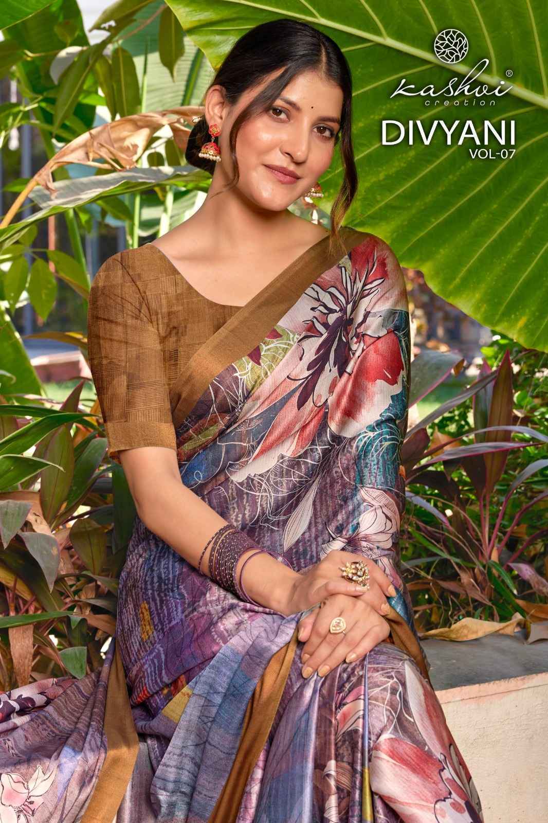 Kashvi Divyani Vol 7 Satin Saree Wholesale Collection ( 8 Pcs Catalog )