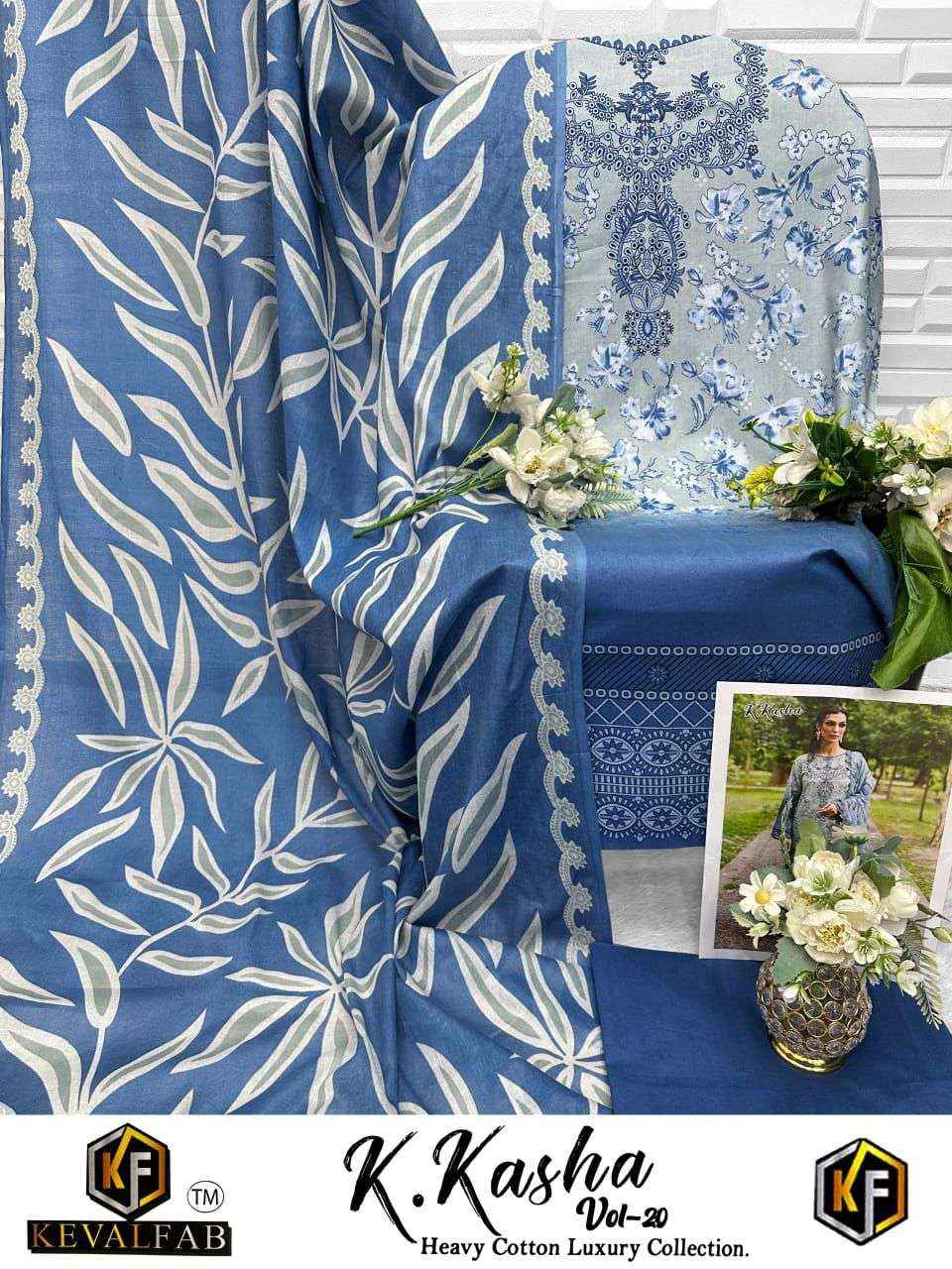 Keval Fab K Kasha Vol 20 Exclusive Style Cotton Salwar Kameez Wholesale Rate ( 6 Pcs Catalog )