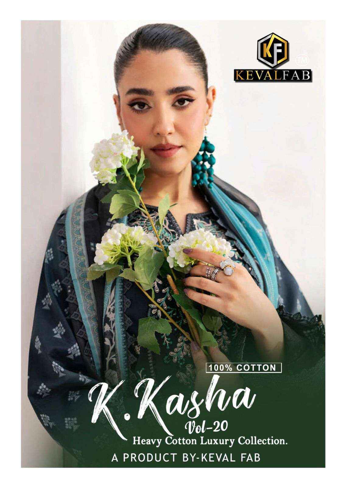Keval Fab K Kasha Vol 20 Exclusive Style Cotton Salwar Kameez Wholesale Rate ( 6 Pcs Catalog )