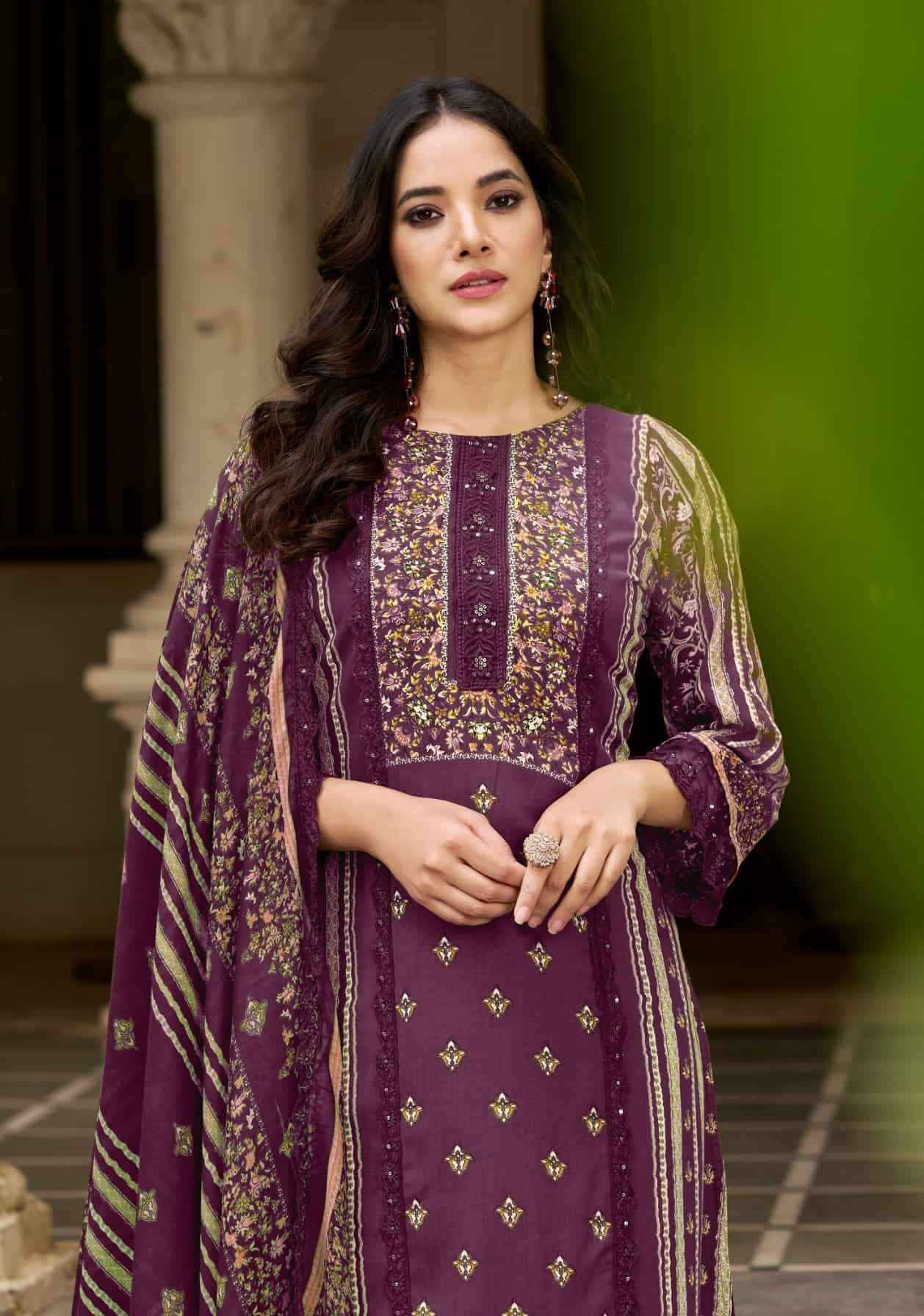 Levisha Bagh Digital Printed Rayon Salwar Kameez Wholesale Rate ( 5 Pcs Catalog )