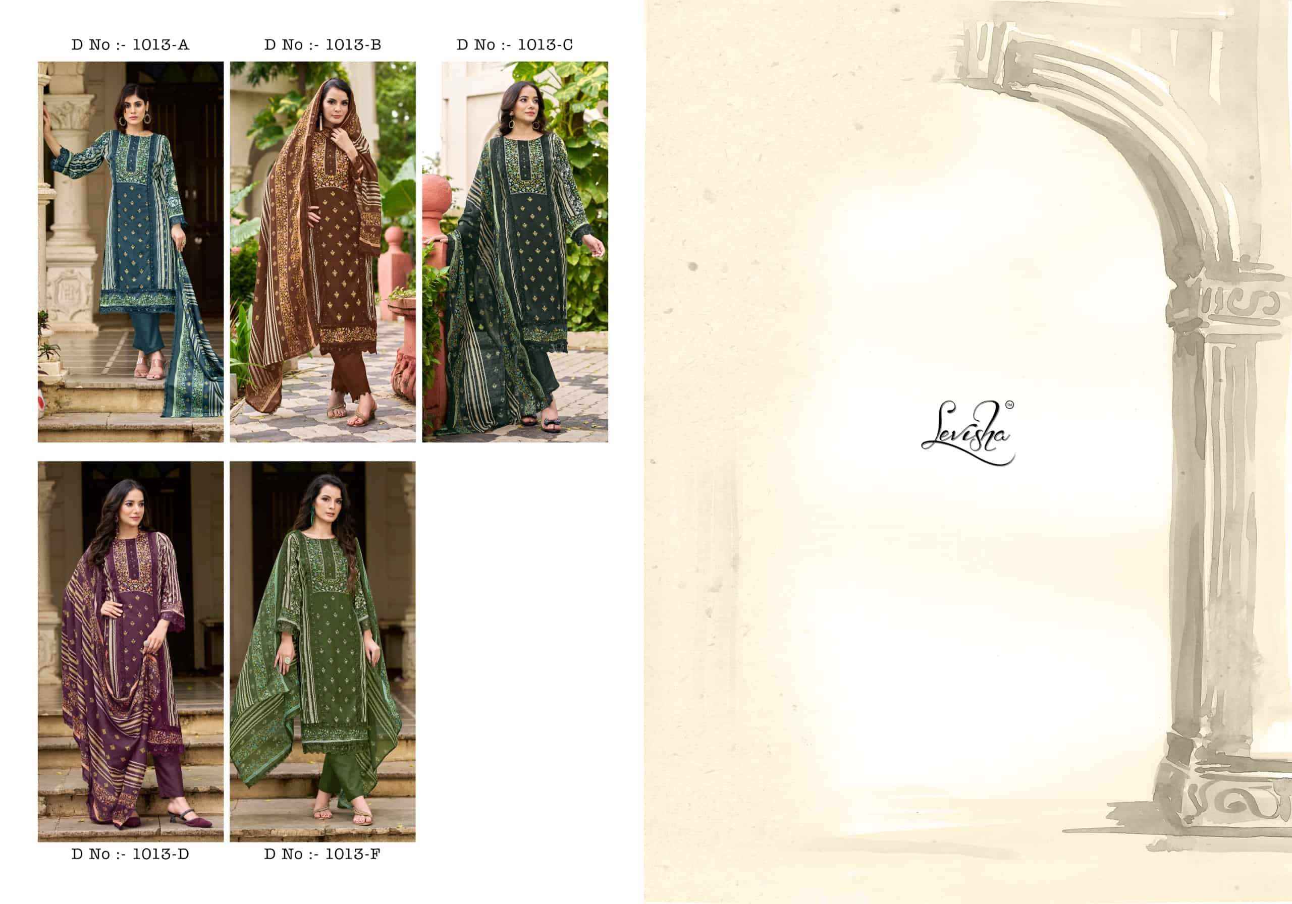 Levisha Bagh Digital Printed Rayon Salwar Kameez Wholesale Rate ( 5 Pcs Catalog )