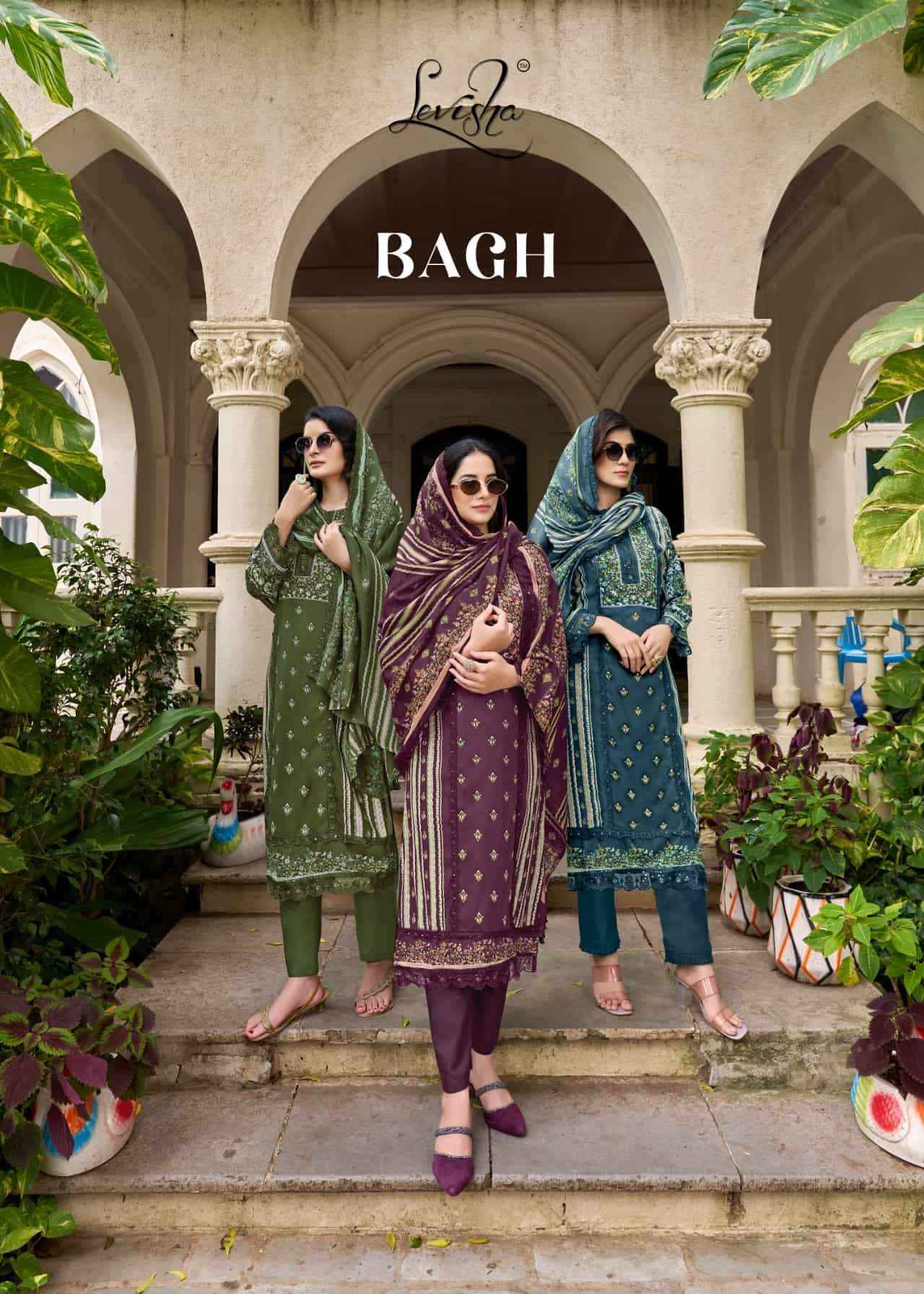 Levisha Bagh Digital Printed Rayon Salwar Kameez Wholesale Rate ( 5 Pcs Catalog )