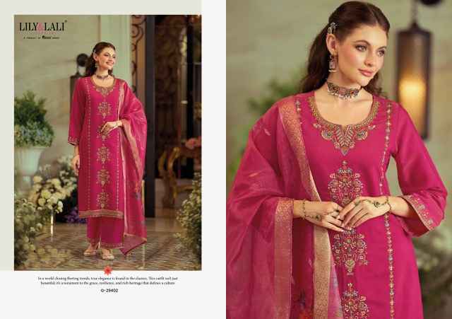 Lily & Lali Gulabo Readymade Shimmer Viscose Silk Dress Wholesale Rate ( 4 Pcs Catalog )