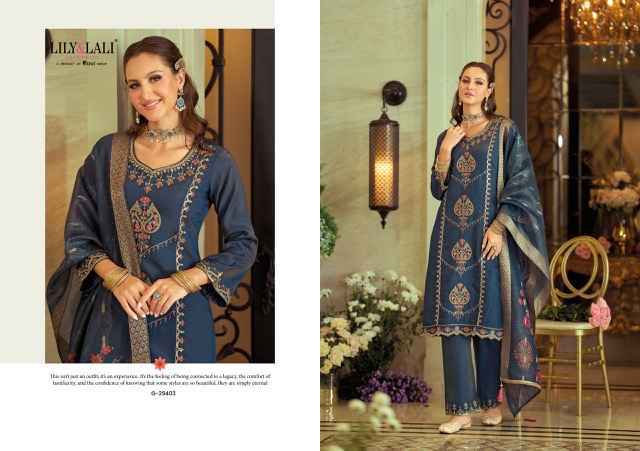 Lily & Lali Gulabo Readymade Shimmer Viscose Silk Dress Wholesale Rate ( 4 Pcs Catalog )