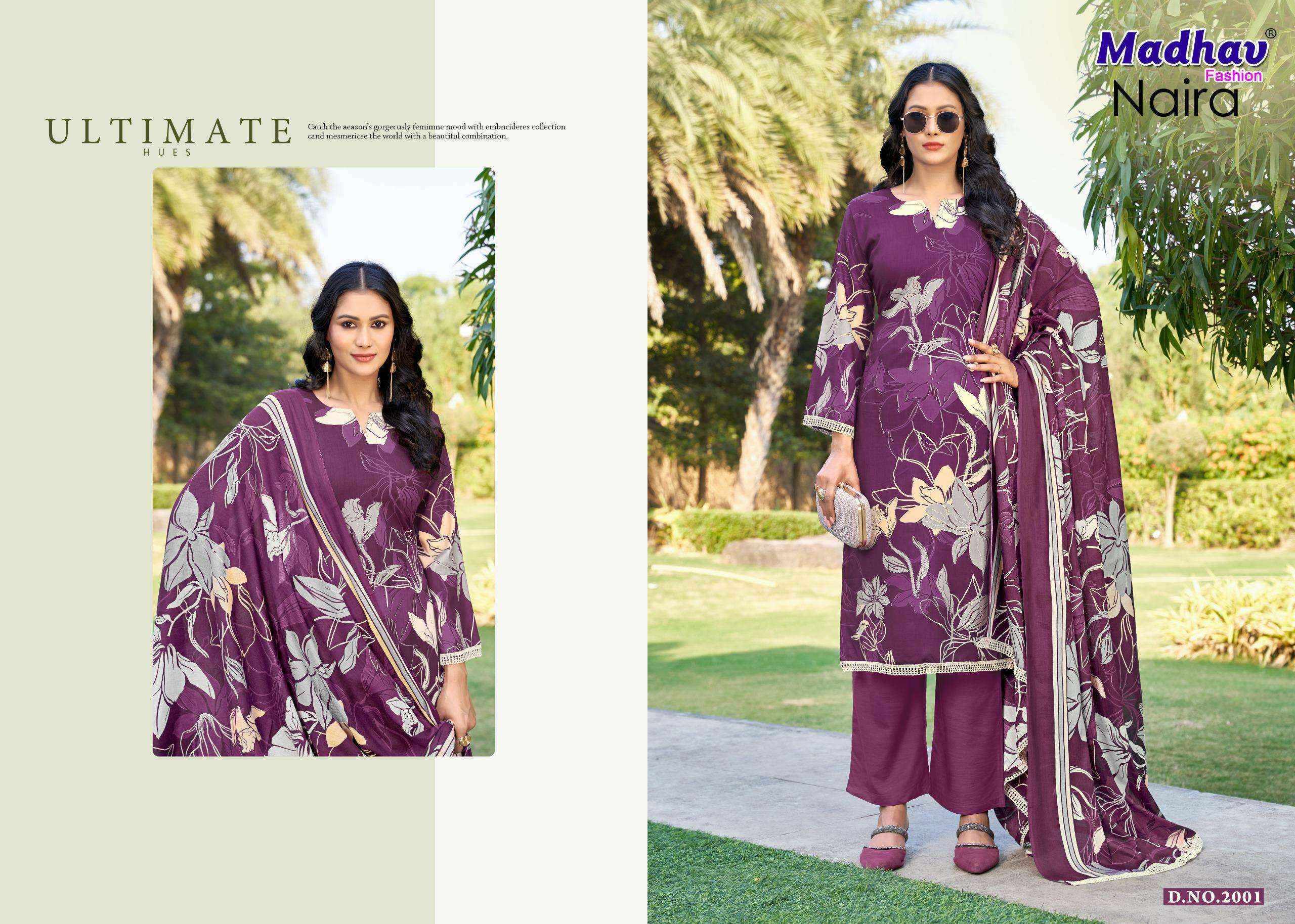 Madhav Fashion Naira Vol 2 Rayon Salwar Kameez Wholesale Rate ( 5 Pcs Catalog )