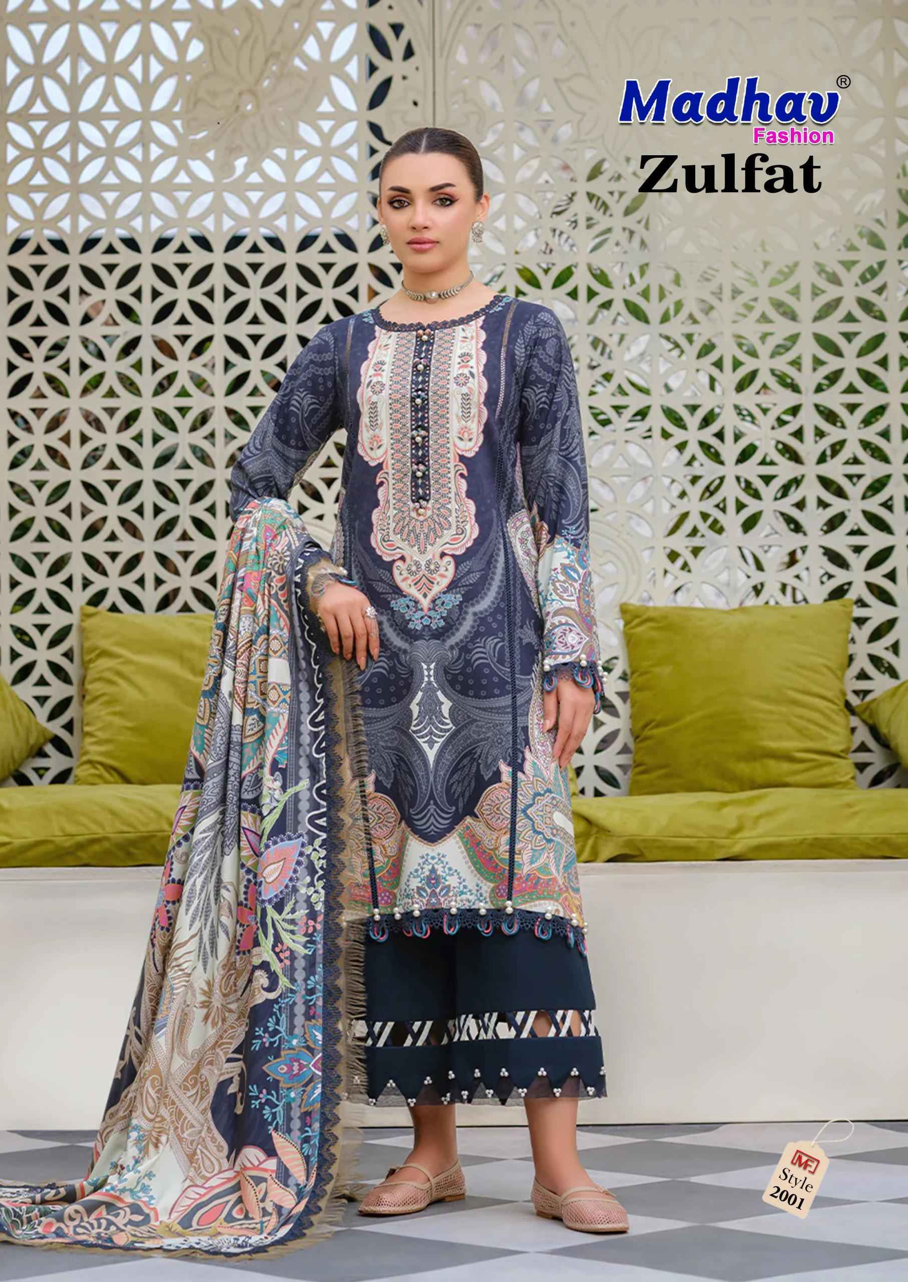 Madhav Fashion Zulfat Vol 2 Lawn Cotton Dress Material Wholesale Price ( 6 pcs Catalogue )