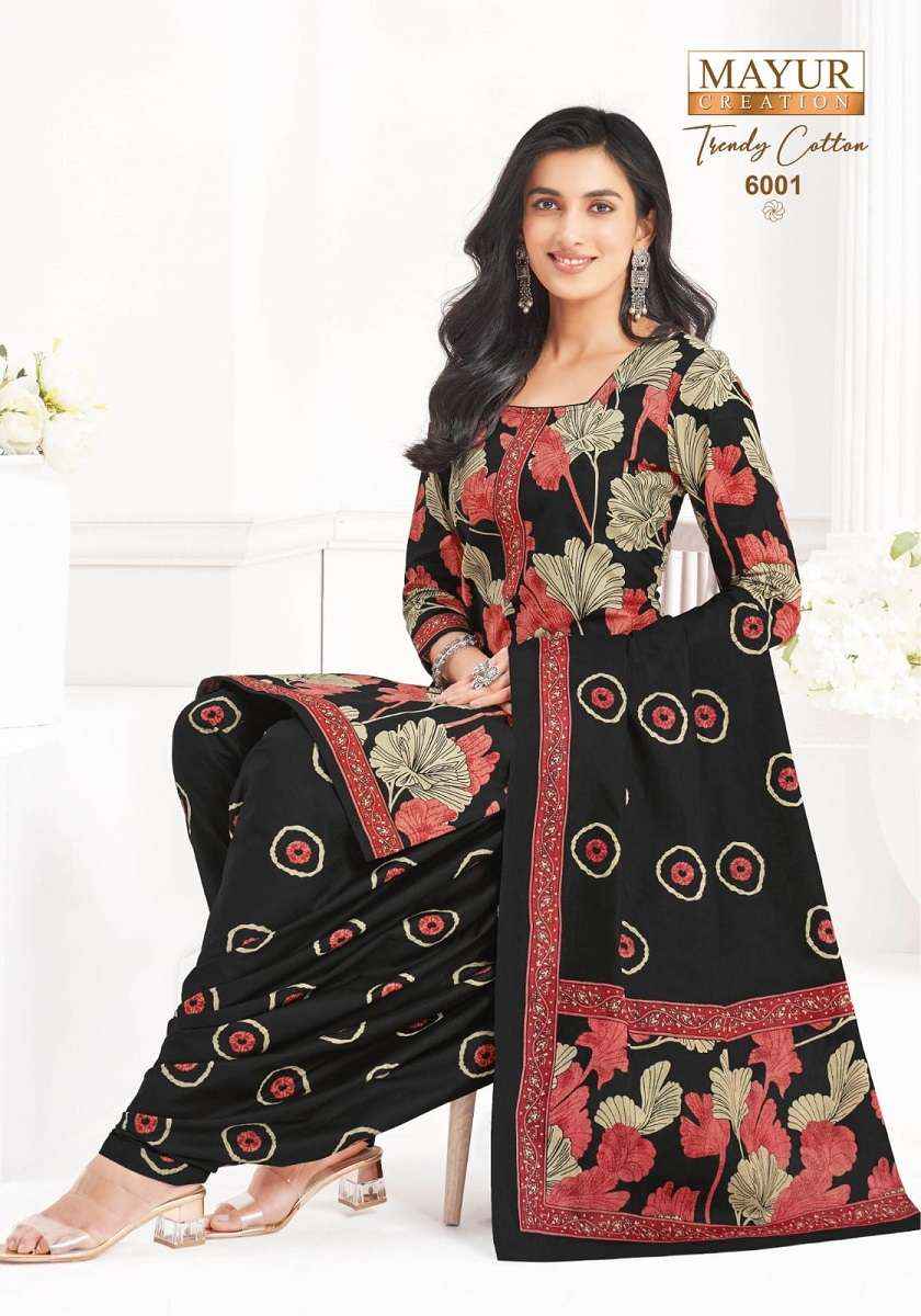 Mayur Trendy Cotton Vol 6 Patiyala Print Cotton Salwar Kameez Wholesale Rate ( 10 Pcs Catalog )
