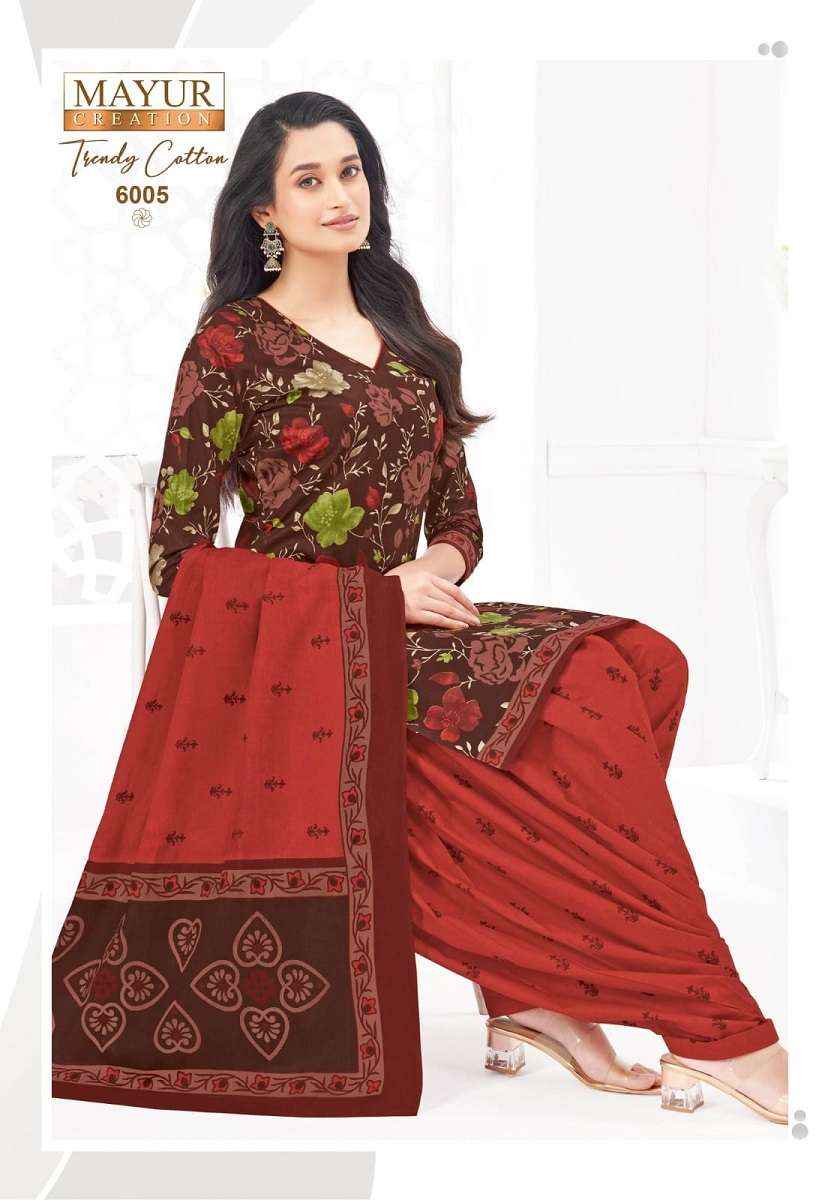 Mayur Trendy Cotton Vol 6 Patiyala Print Cotton Salwar Kameez Wholesale Rate ( 10 Pcs Catalog )