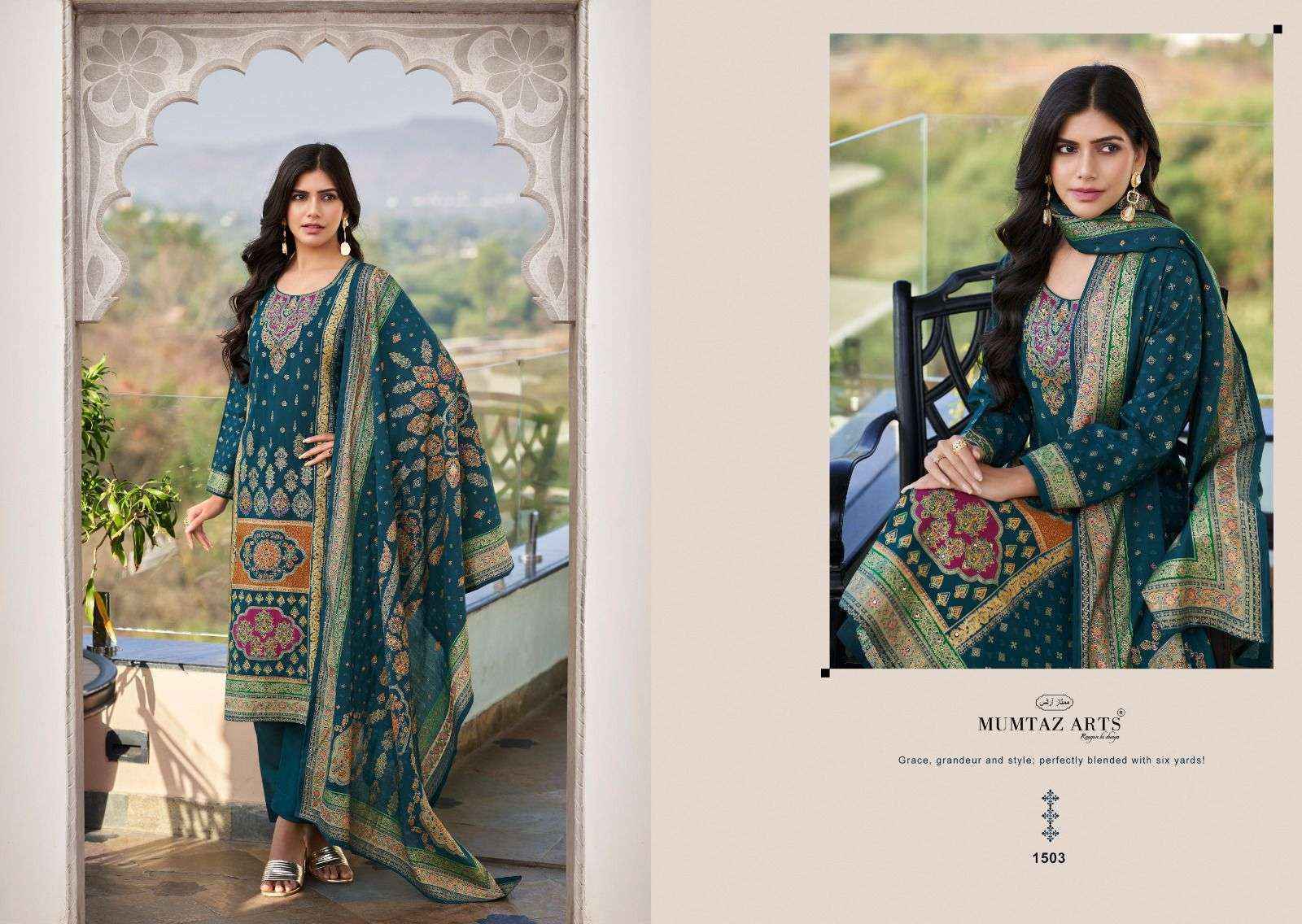 Mumtaz Arts Nasrin Viscose Muslin Dress Material Wholesale Price ( 6 pcs Catalogue )