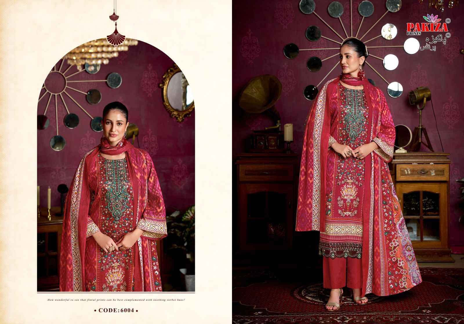 Pakiza Prints Farmaish Vol 6 Jam Satin Dress Material Collection ( 4 Pcs Catalog )