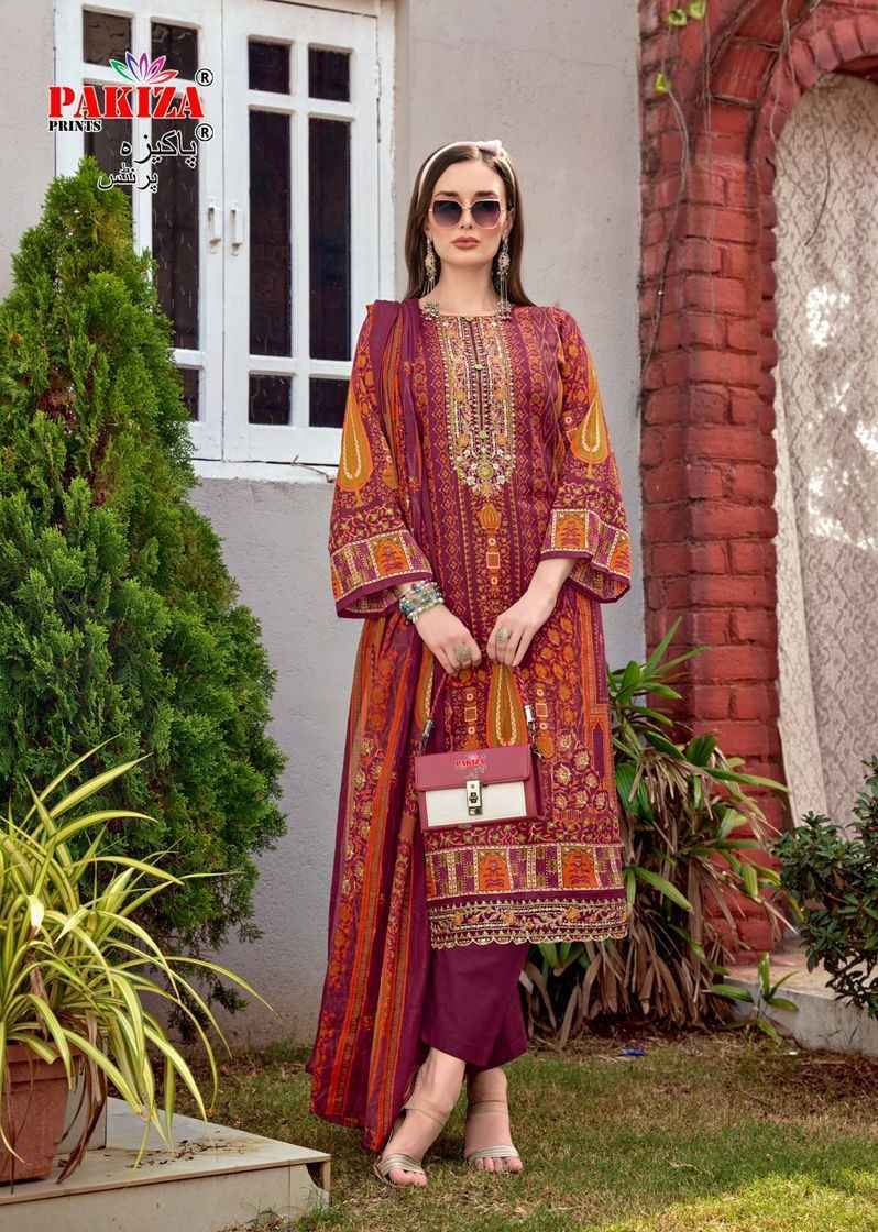 Pakiza Prints Farmaish Vol 8 Jam Satin Salwar Kameez Wholesale Rate ( 4 Pcs Catalog )