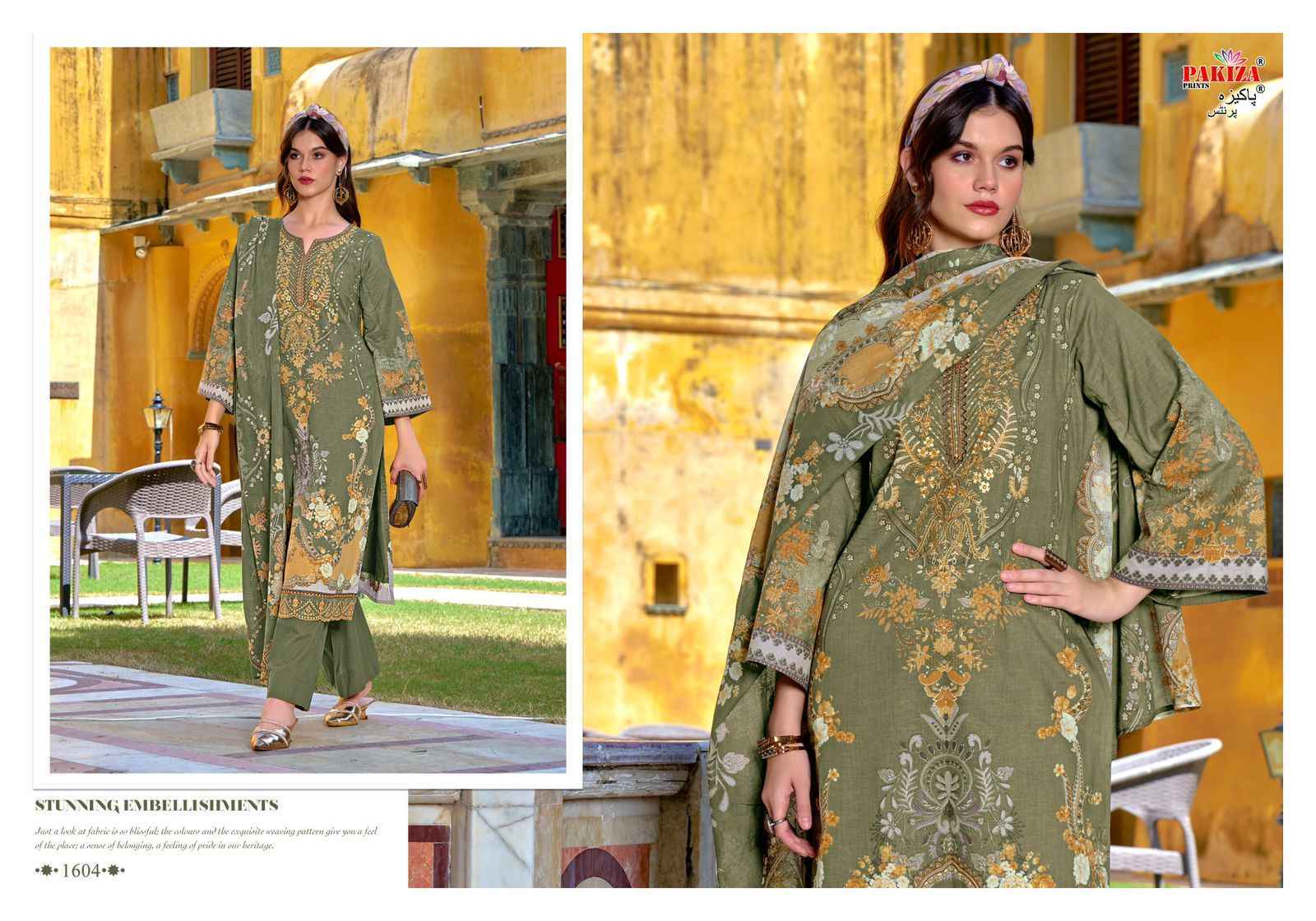Pakiza Prints Naksh Vol 16 Lawn Cotton Dress Material Wholesale Price ( 10 pcs Catalogue )
