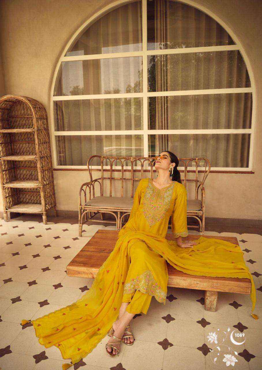 Prm India Moh Pure Russian Silk Readymade Designer Suit Wholesale Rate ( 6 Pcs Catalog )