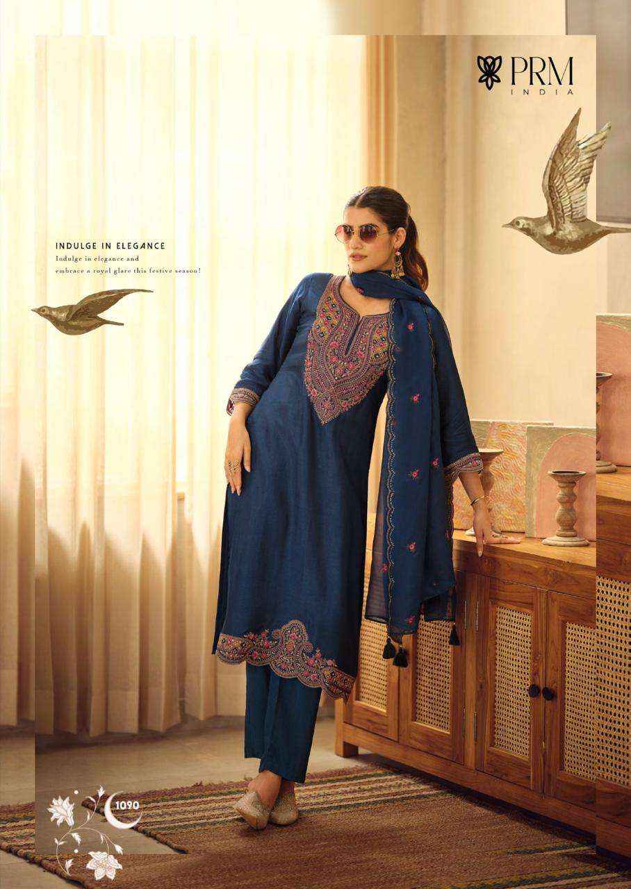 Prm India Moh Pure Russian Silk Readymade Designer Suit Wholesale Rate ( 6 Pcs Catalog )