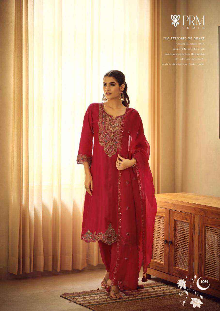 Prm India Moh Pure Russian Silk Readymade Designer Suit Wholesale Rate ( 6 Pcs Catalog )