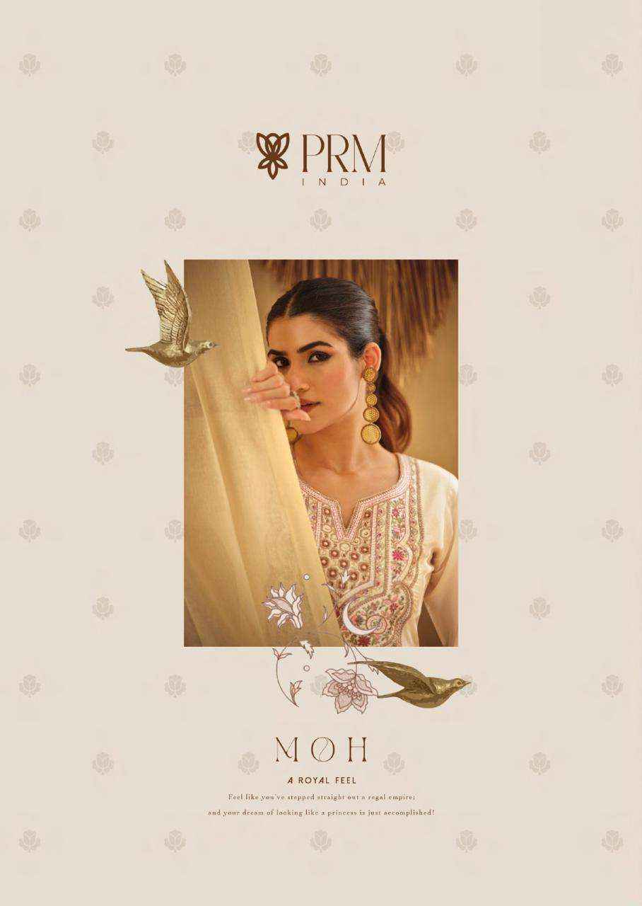 Prm India Moh Pure Russian Silk Readymade Designer Suit Wholesale Rate ( 6 Pcs Catalog )