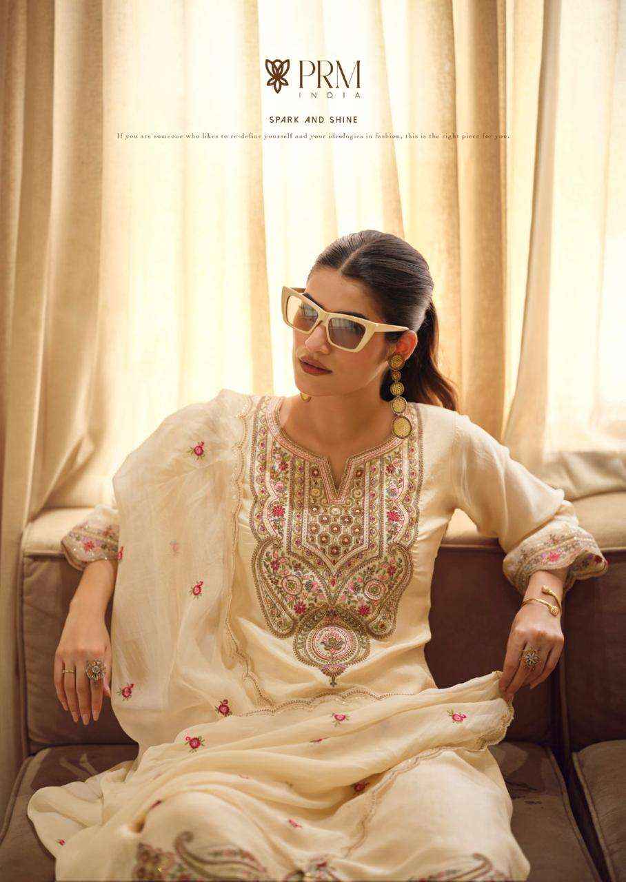 Prm India Moh Pure Russian Silk Readymade Designer Suit Wholesale Rate ( 6 Pcs Catalog )