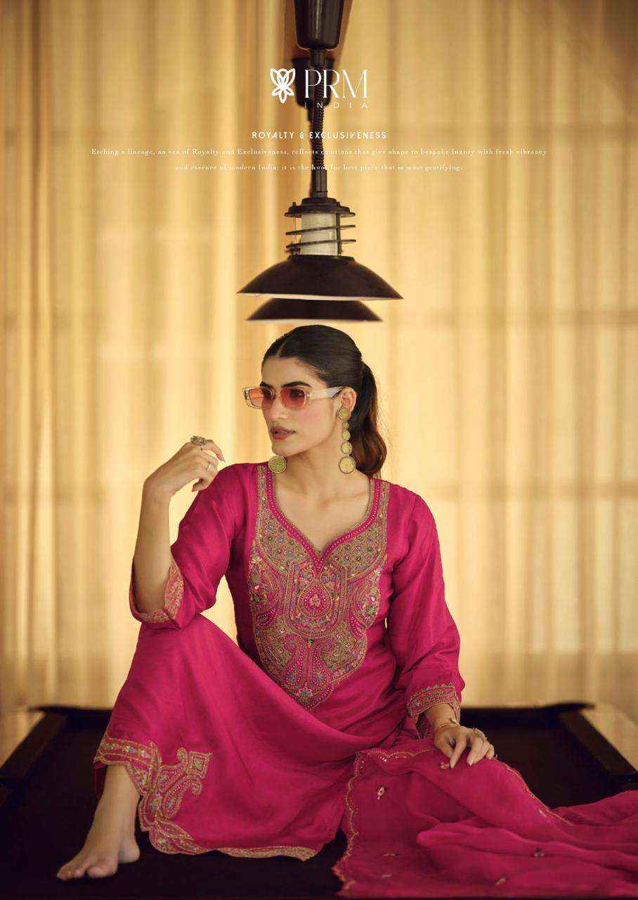 Prm India Moh Pure Russian Silk Readymade Designer Suit Wholesale Rate ( 6 Pcs Catalog )