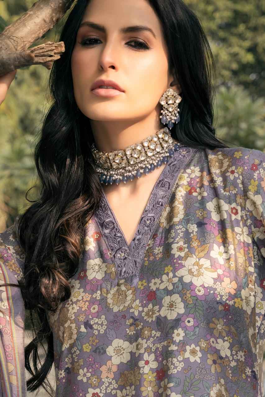 PRM Trendz Bareeha Viscouse Musline Dress Material Surat Wholesaler ( 6 pcs Catalogue )