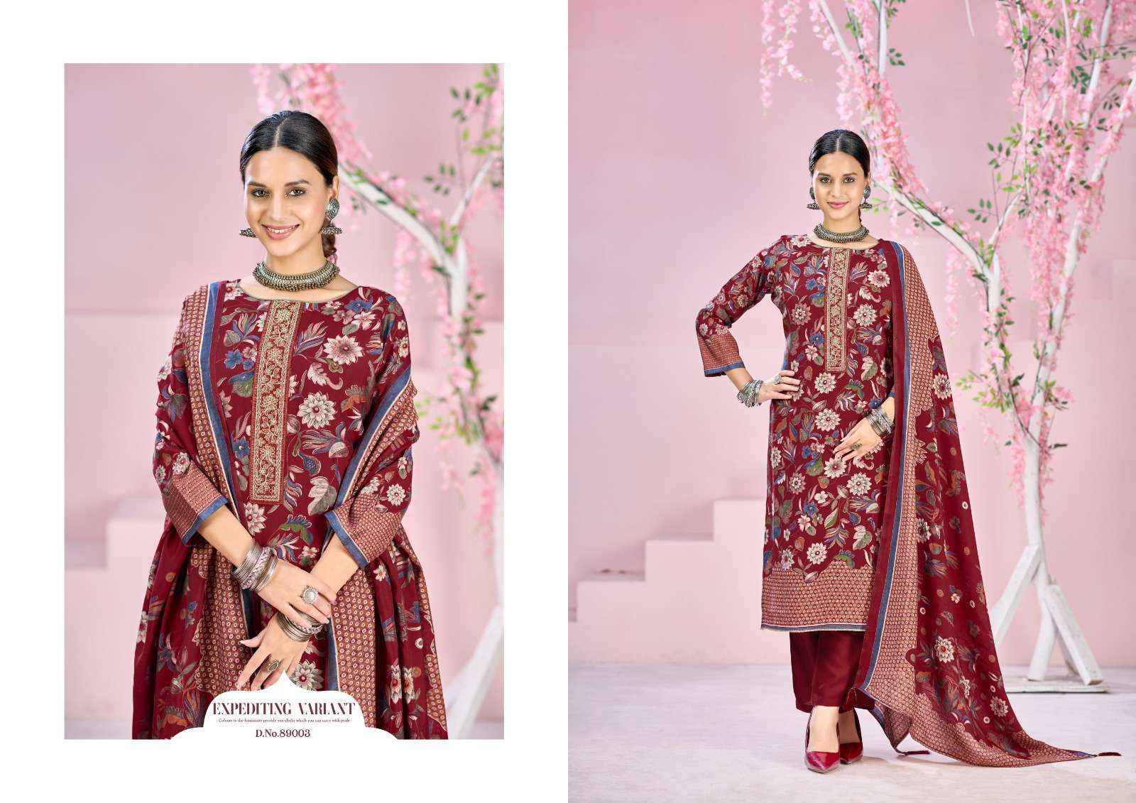 Radhika Azara Beauty Silk Vol 8 Designer Printed Fancy Muslin Salwar Kameez Wholesale Rate ( 4 Pcs Catalog )