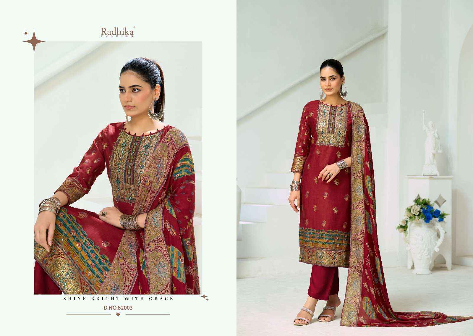 Radhika Azara Niharika Vol 2 vertical decharge Wholesale Price ( 4 Pcs Catalogue )