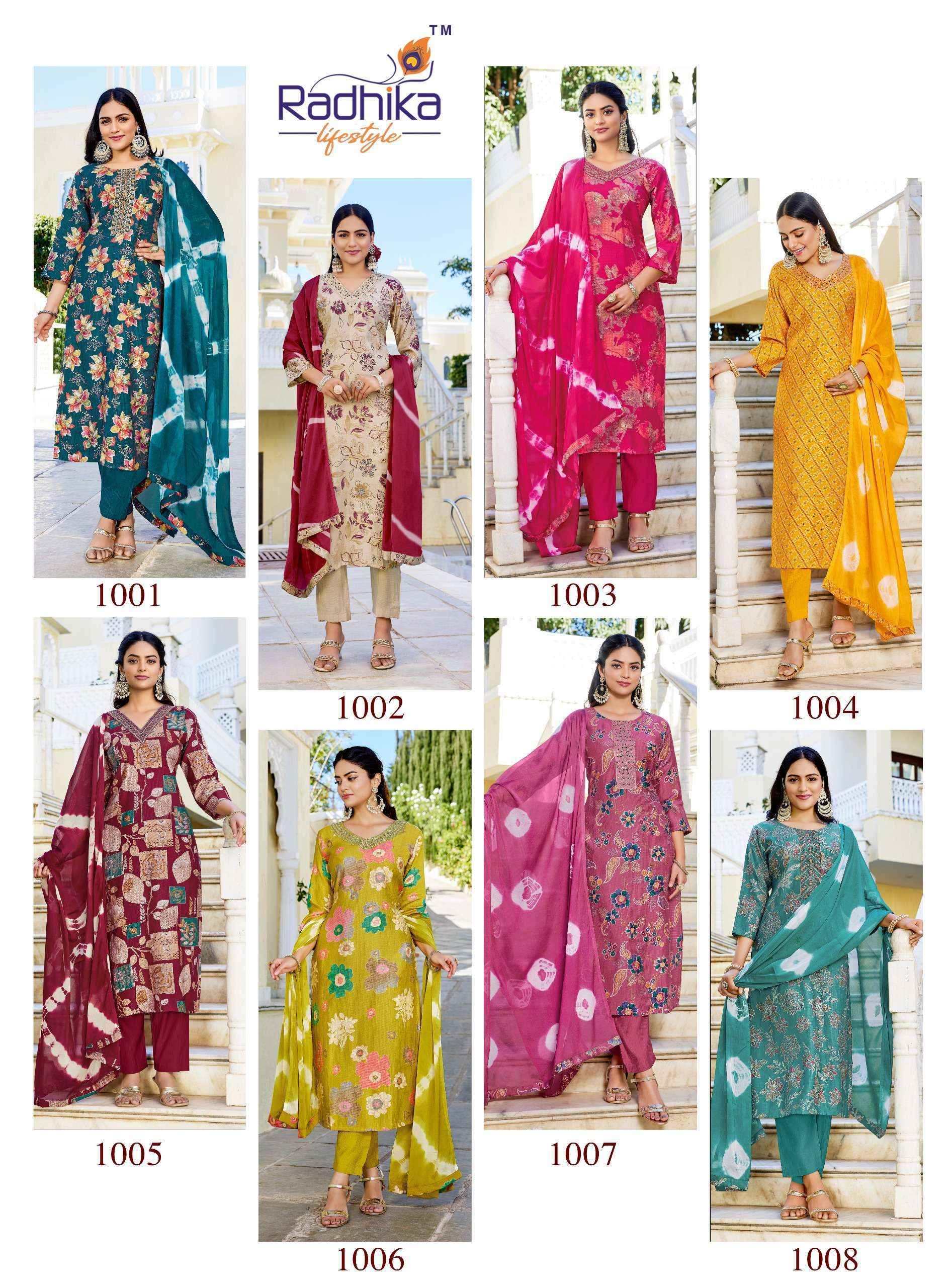 Radhika Lifestyle Shuag Vol 1 Fancy Kurti Combo Wholesale Rate ( 8 Pcs Catalog )