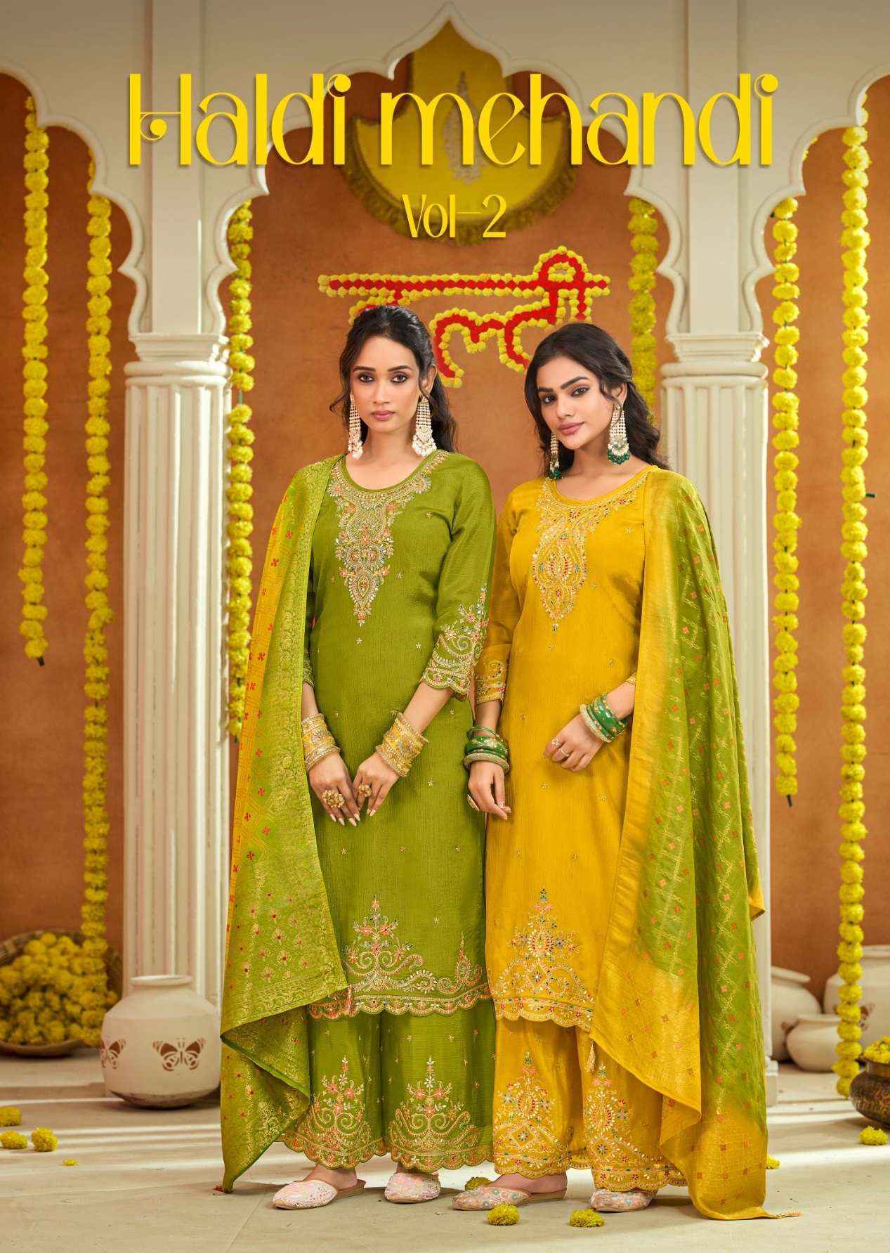 Rangoon Haldi Mehandi Vol 2 Readymade Chinon Dress Wholesale Rate ( 2 Pcs Catalog )