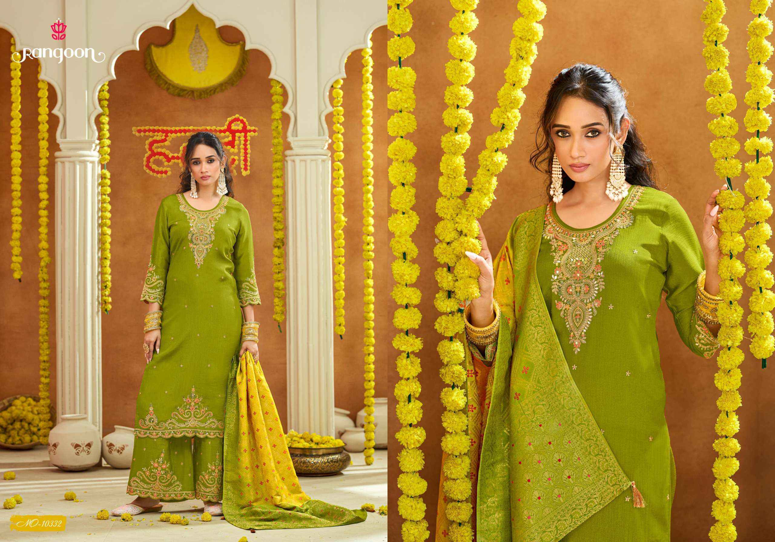 Rangoon Haldi Mehandi Vol 2 Readymade Chinon Dress Wholesale Rate ( 2 Pcs Catalog )