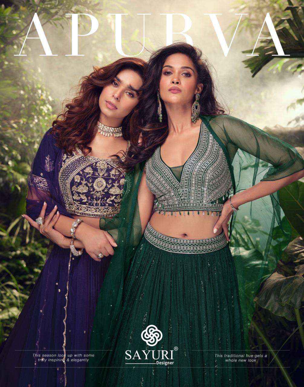 Sayuri Apurva 5735 To 5737 Partywear Designer Lehenga Wholesale Rate ( 3 Pcs Catalog )