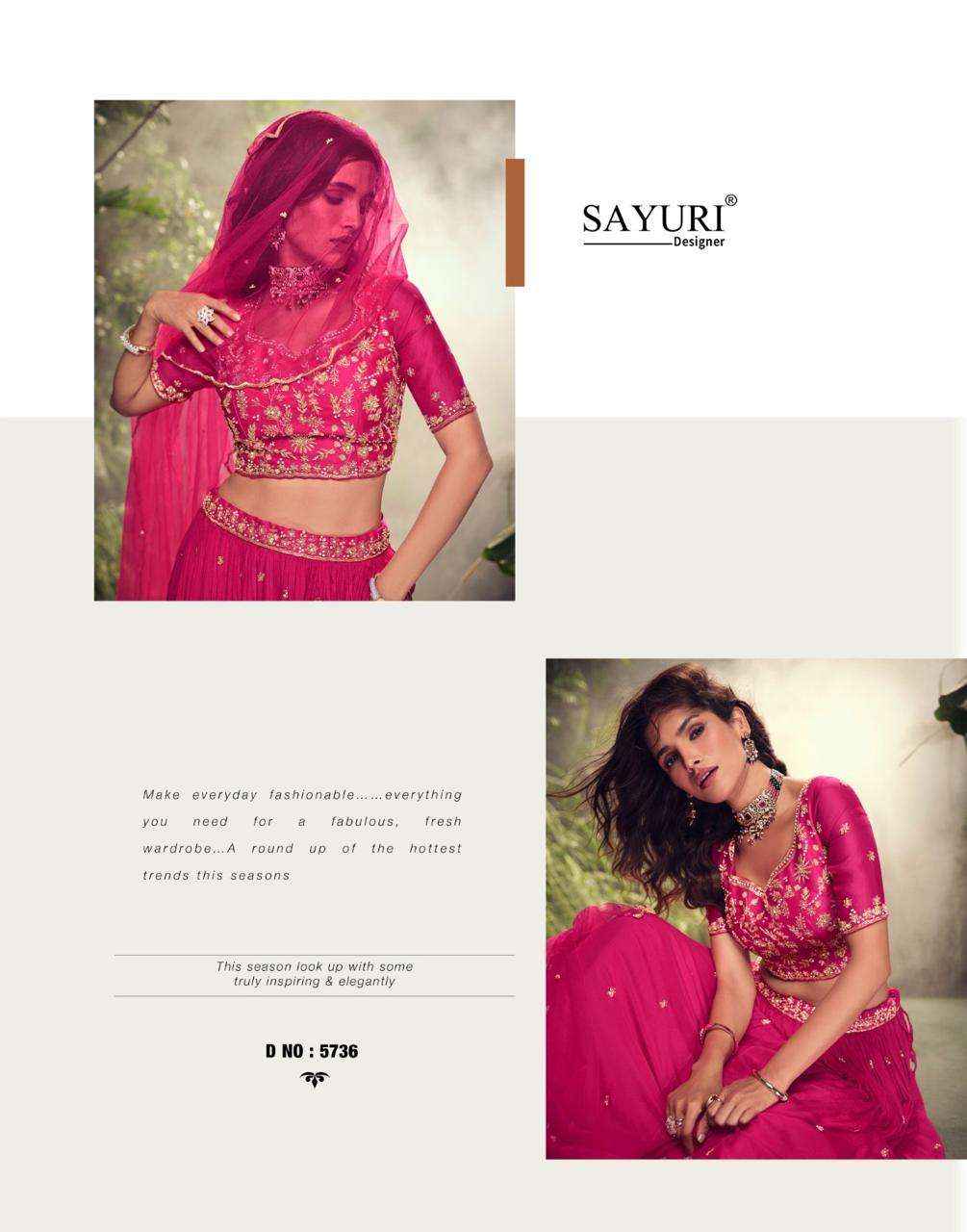 Sayuri Apurva 5735 To 5737 Partywear Designer Lehenga Wholesale Rate ( 3 Pcs Catalog )