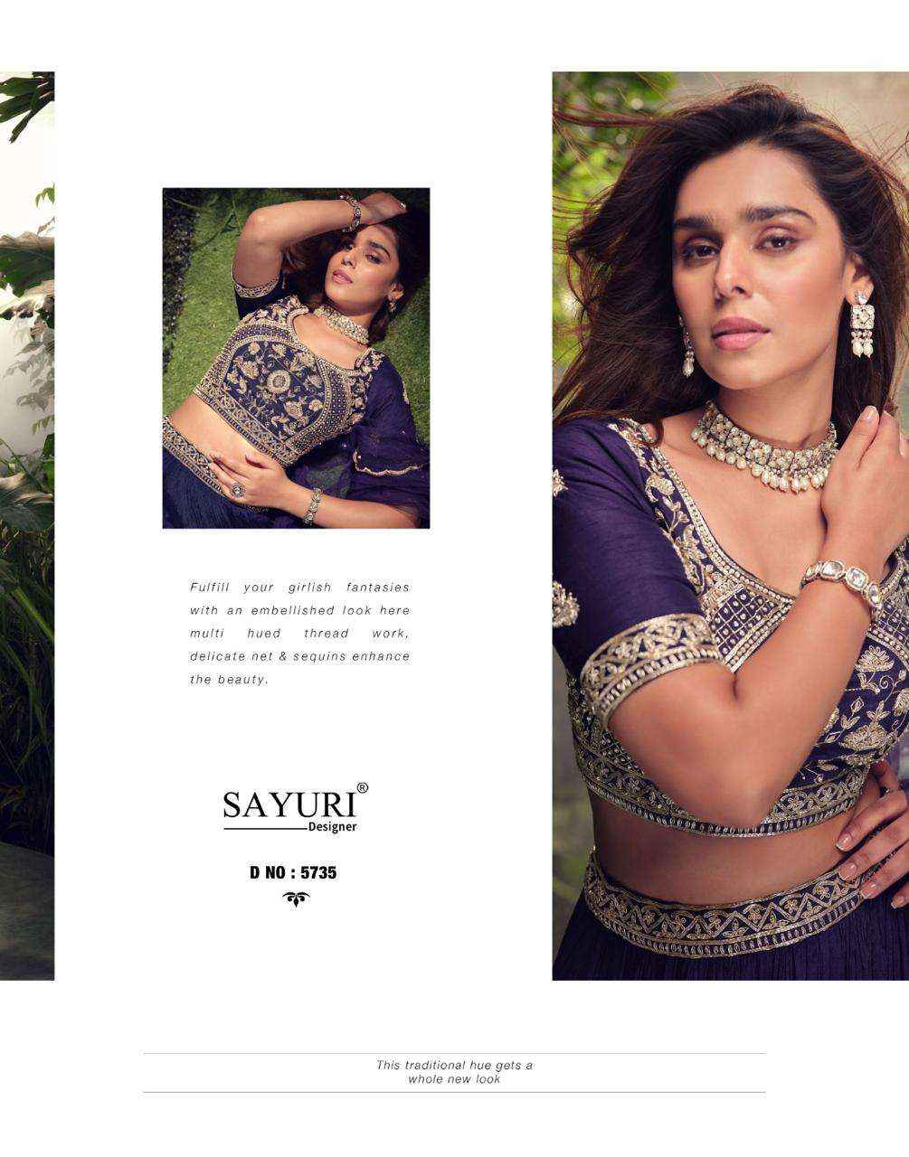 Sayuri Apurva 5735 To 5737 Partywear Designer Lehenga Wholesale Rate ( 3 Pcs Catalog )