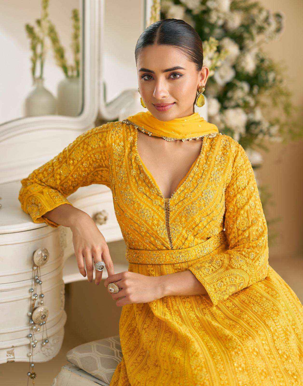 Sayuri Dawat 5834 To 5837 Latest Dsigner Indo Western Dress Wholesale Rate ( 4 Pcs Catalog )