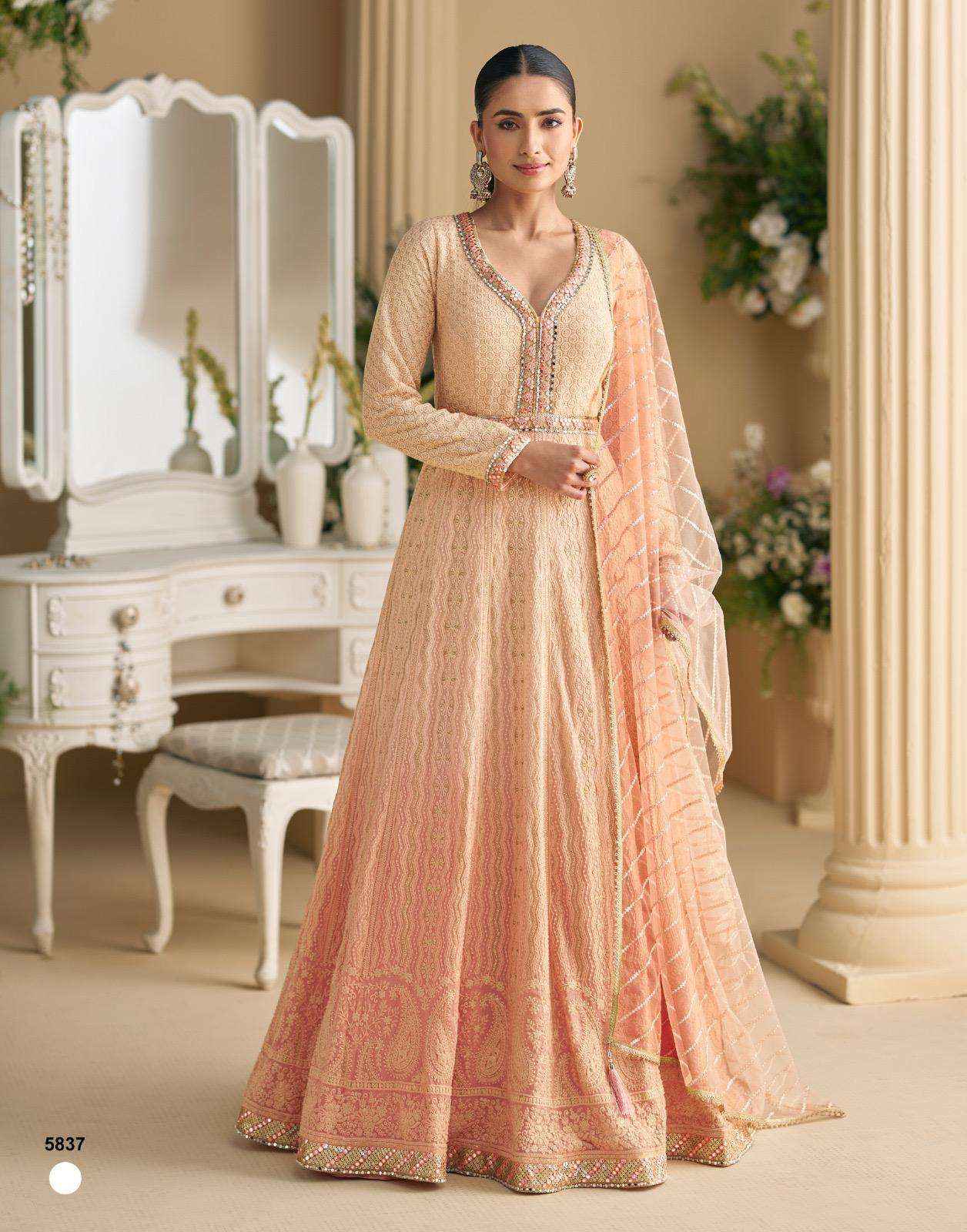 Sayuri Dawat 5834 To 5837 Latest Dsigner Indo Western Dress Wholesale Rate ( 4 Pcs Catalog )