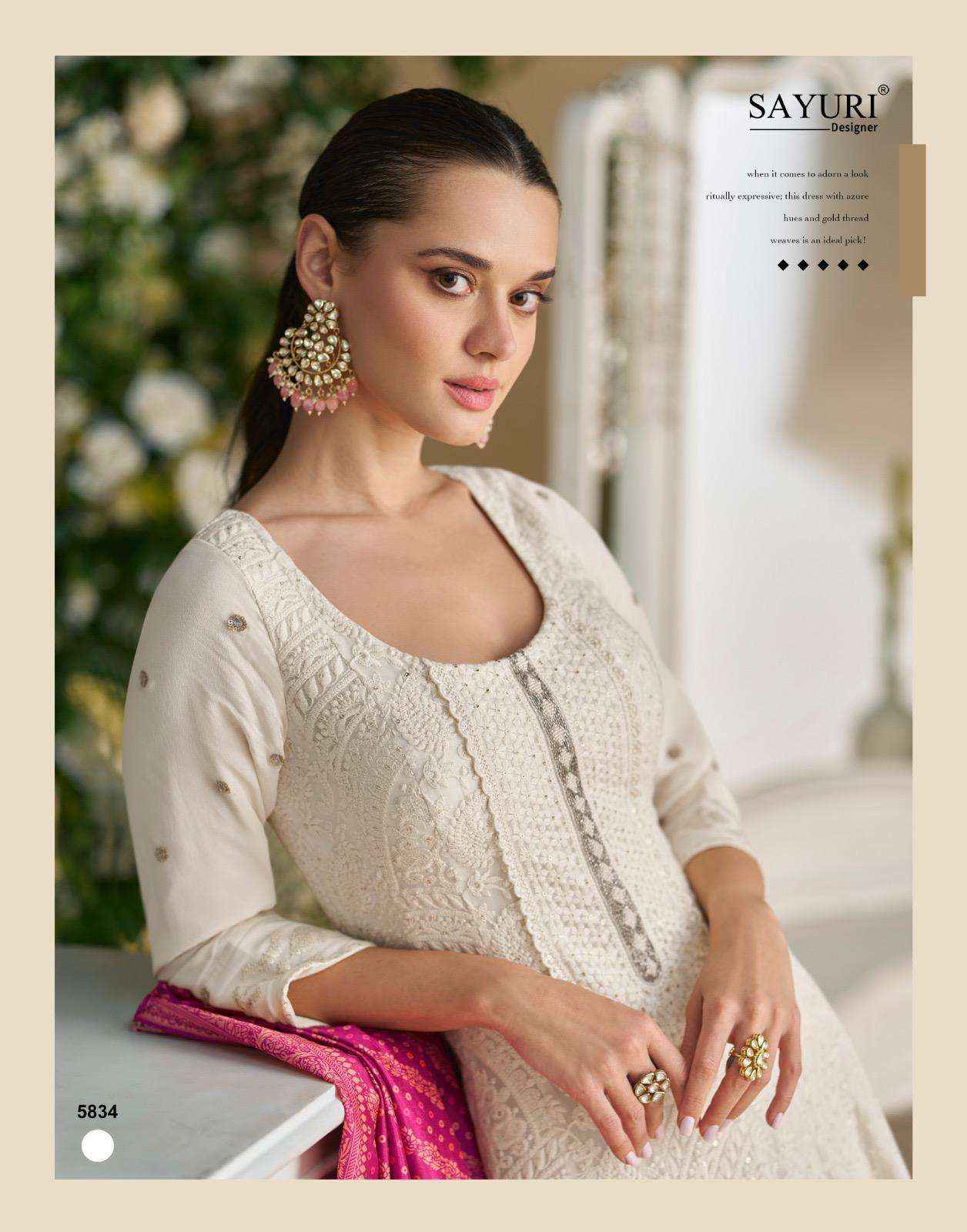 Sayuri Dawat 5834 To 5837 Latest Dsigner Indo Western Dress Wholesale Rate ( 4 Pcs Catalog )