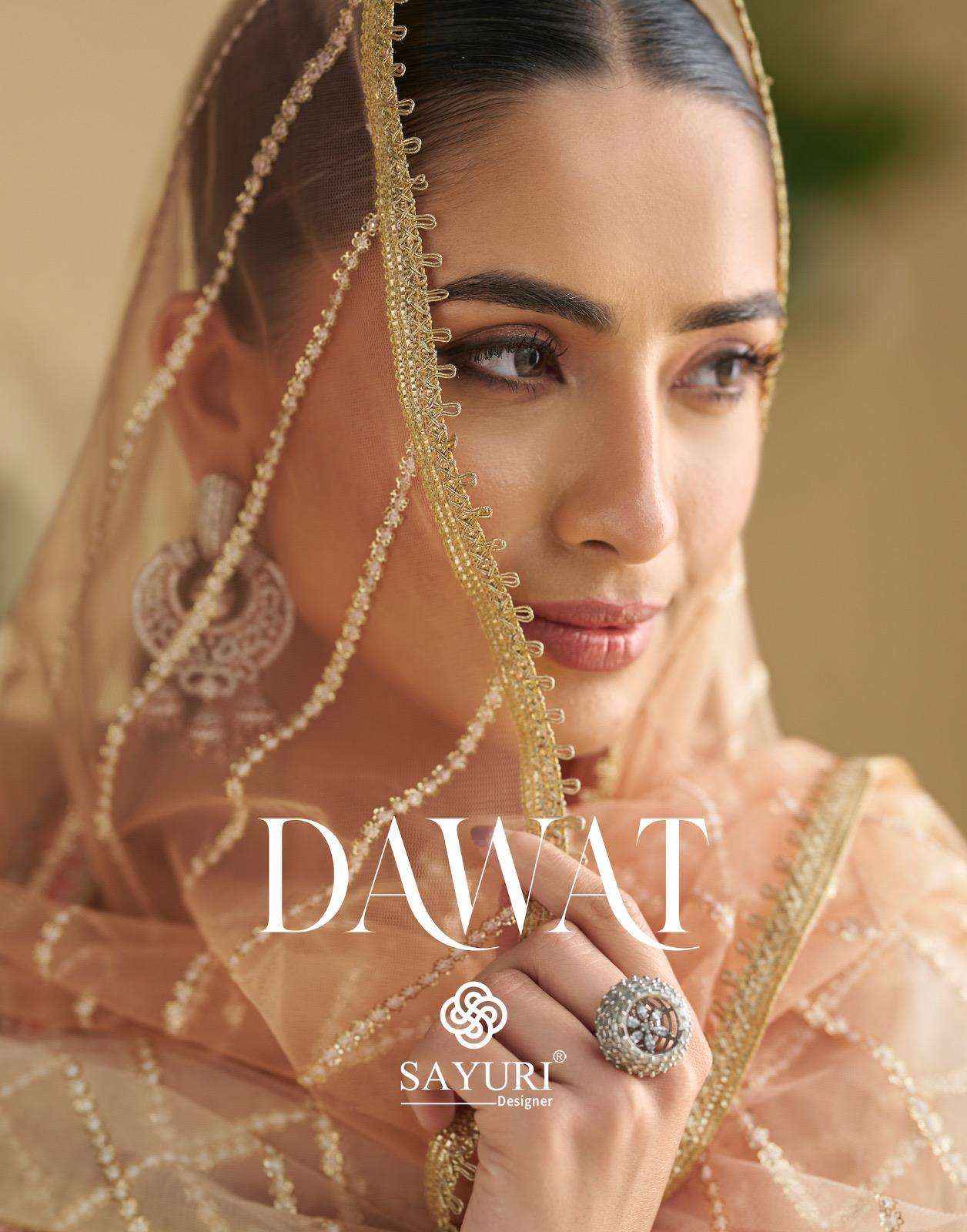 Sayuri Dawat 5834 To 5837 Latest Dsigner Indo Western Dress Wholesale Rate ( 4 Pcs Catalog )