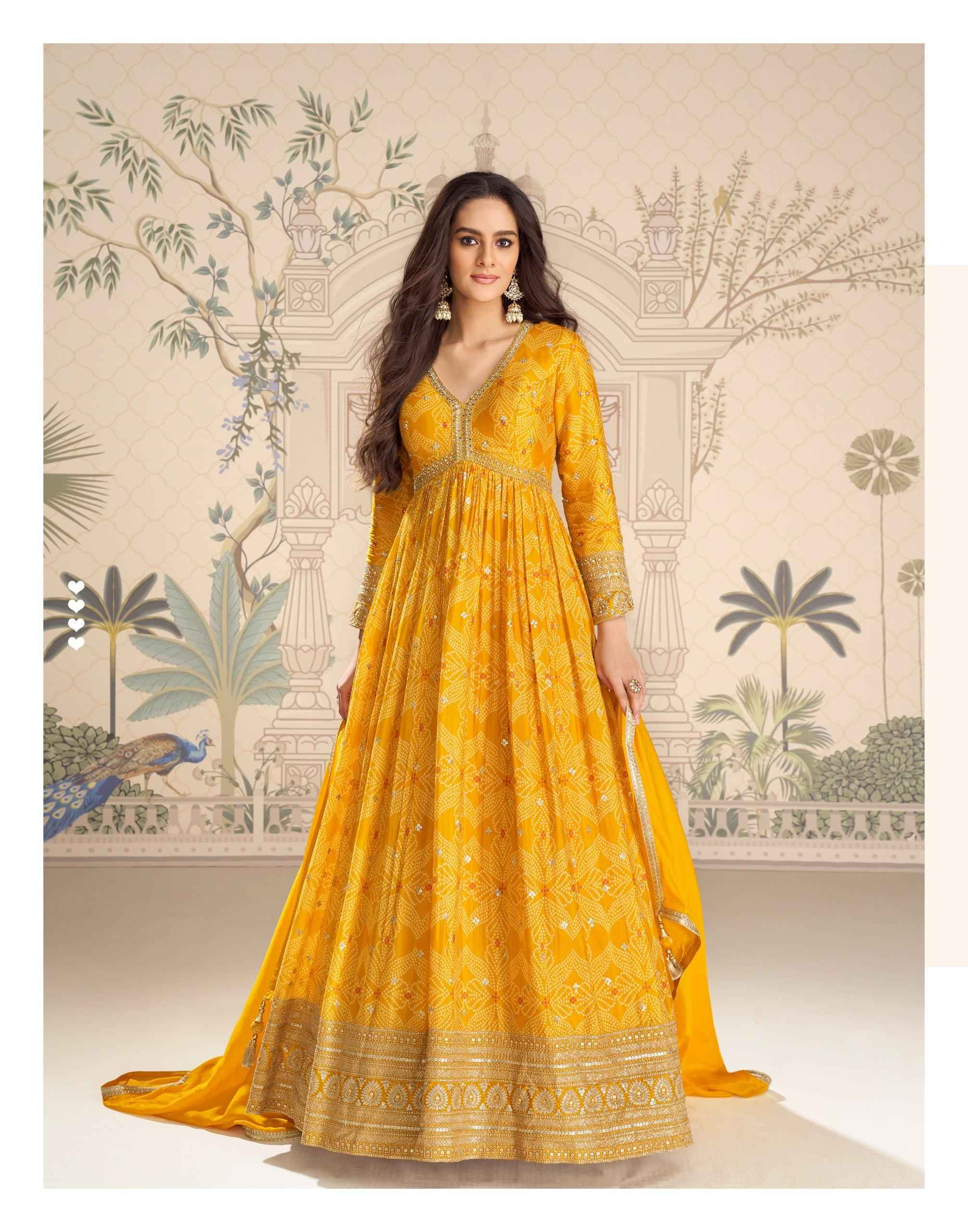 Sayuri Designer Bandhan Readymade Gown With Dupatta Chinon Silk 3 pcs Catalogue