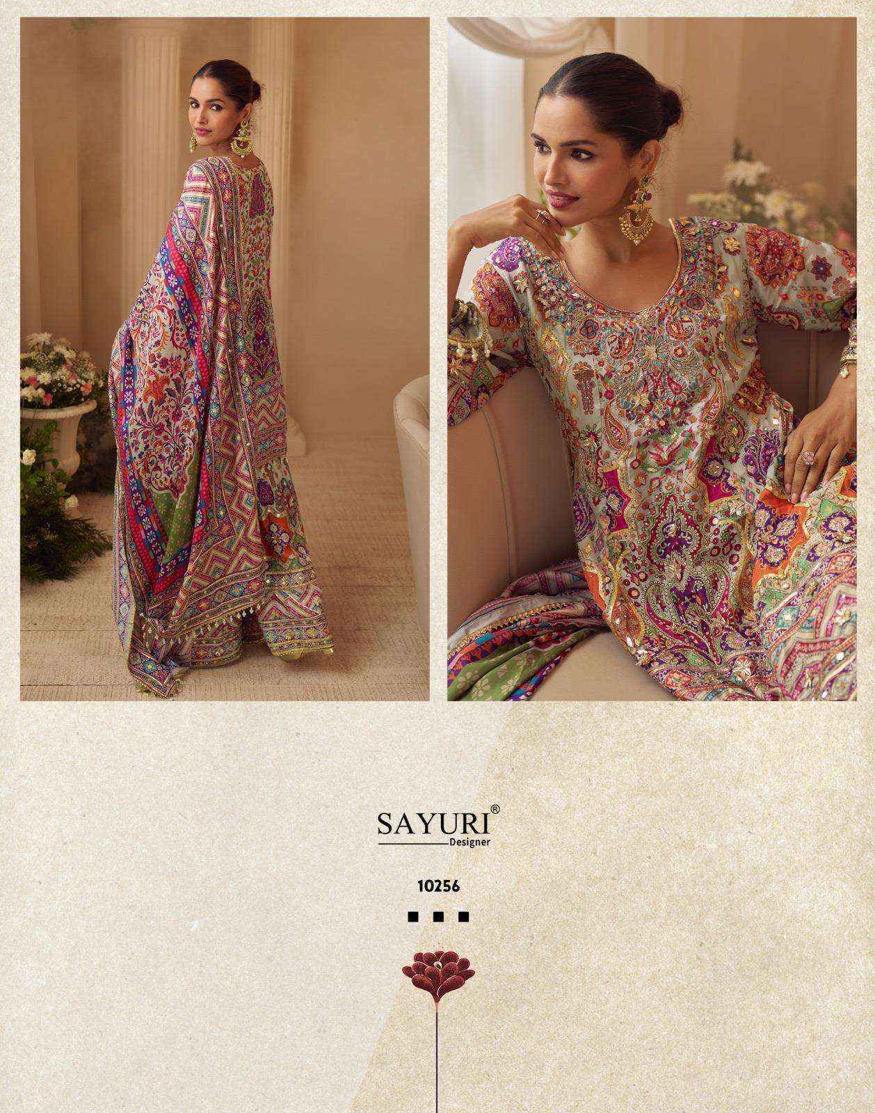 Sayuri Designer Sarthi Readymade Crepe Silk Suit Wholesale Rate ( 3 Pcs Catalog )