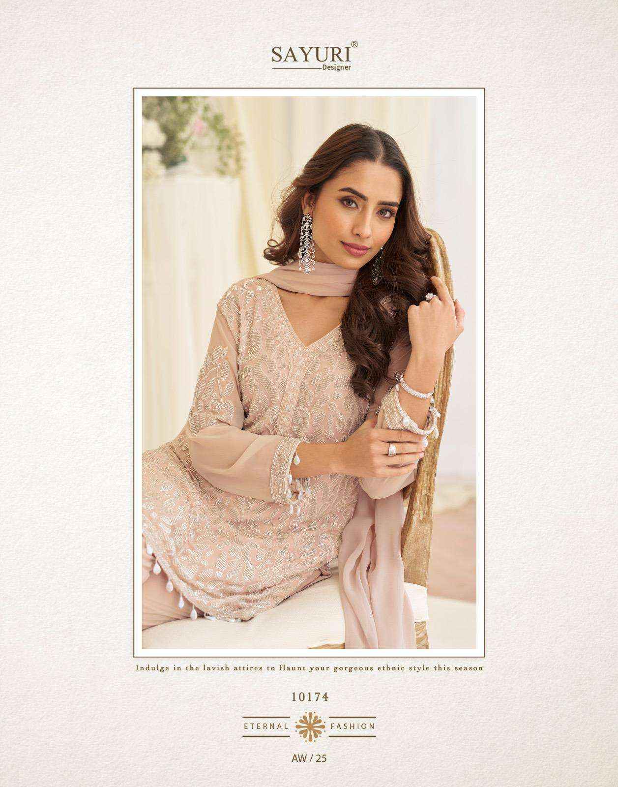 Sayuri Hoor Partywear Latest Style Palazzo Suit Wholesale Rate ( 5 Pcs Catalog )