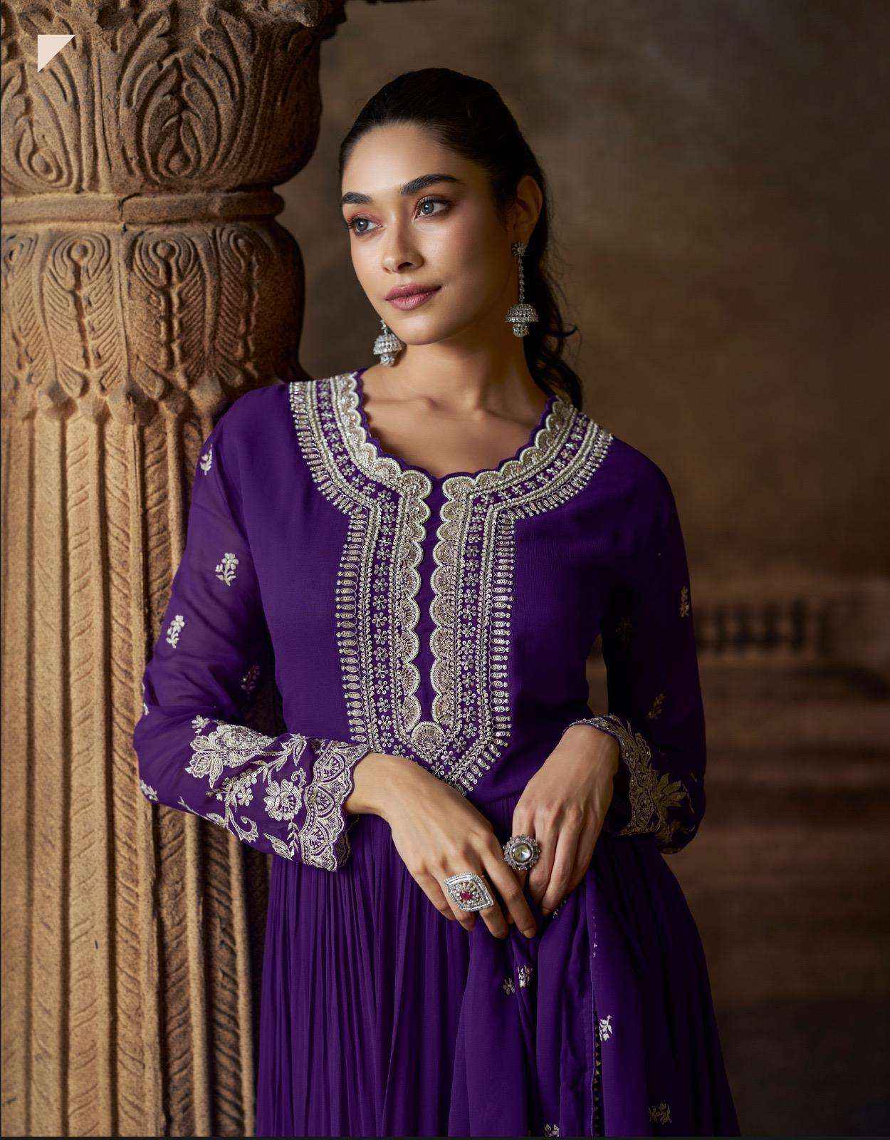 Sayuri Saadgi 5774 To 5776 Partywear Designer Gown Dupatta Set Suppliers