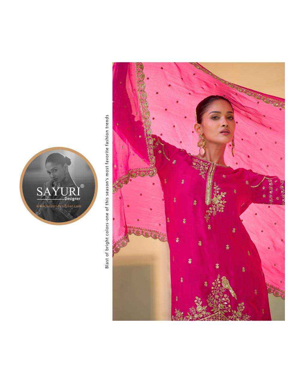 Sayuri Siya 5757 To 5759 Designer Doti Suit Latest Suit Wholesale Rate ( 3 Pcs Catalog )