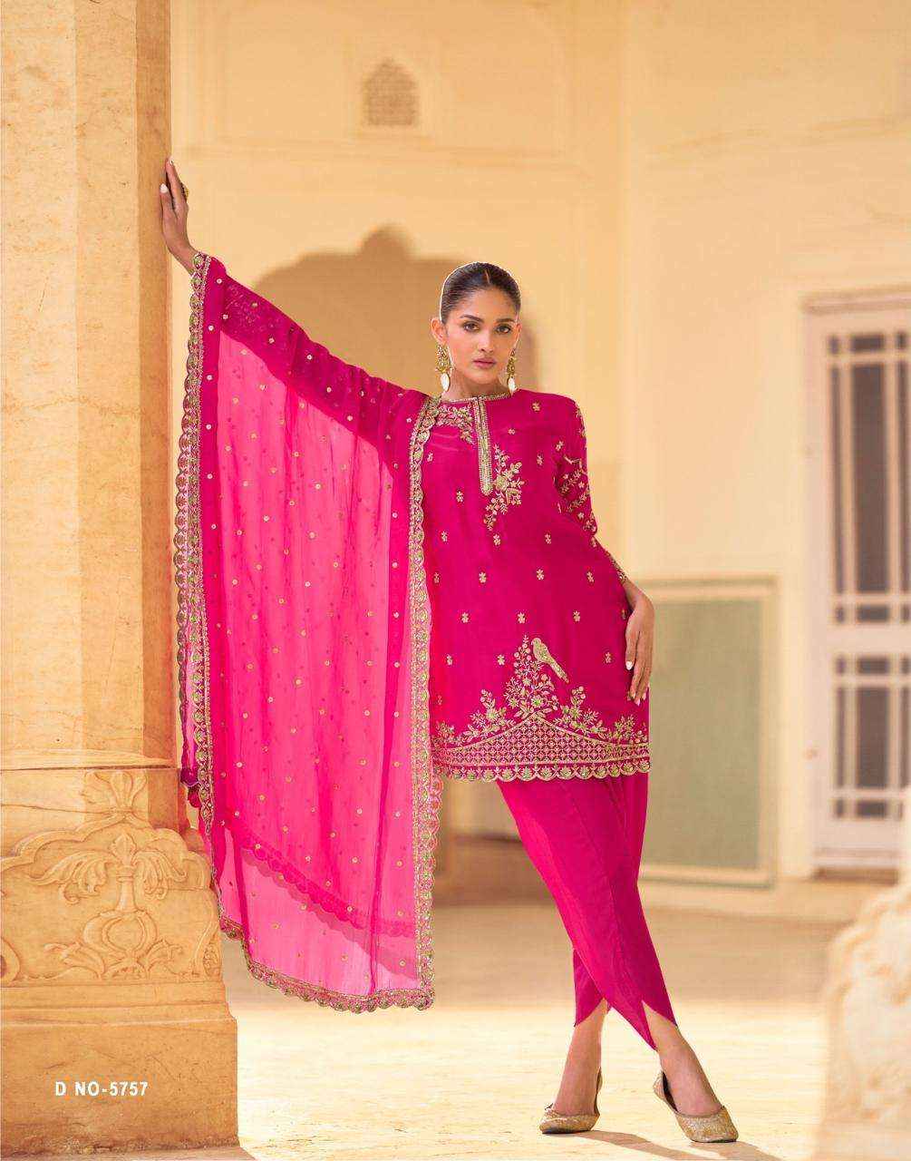 Sayuri Siya 5757 To 5759 Designer Doti Suit Latest Suit Wholesale Rate ( 3 Pcs Catalog )