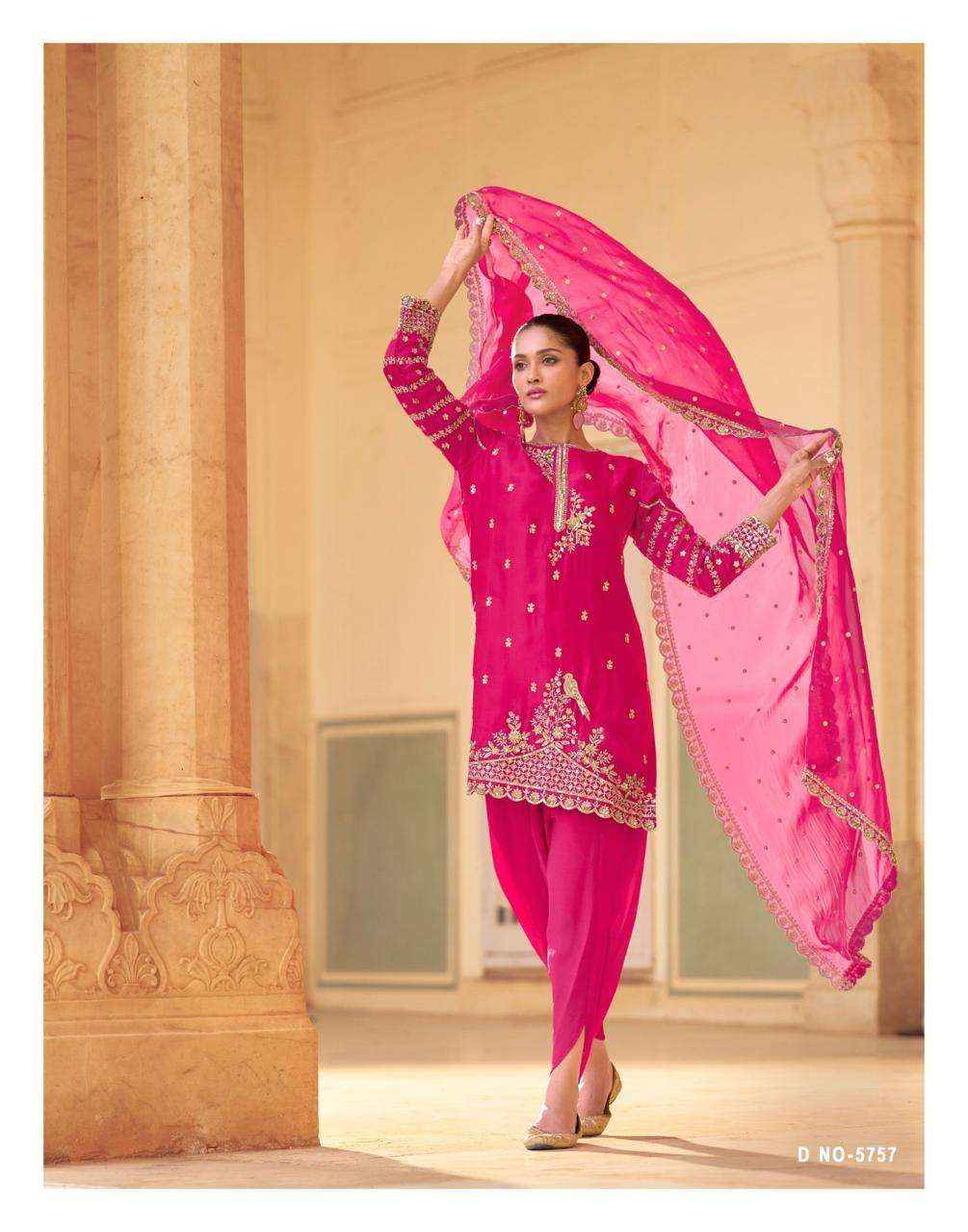Sayuri Siya 5757 To 5759 Designer Doti Suit Latest Suit Wholesale Rate ( 3 Pcs Catalog )